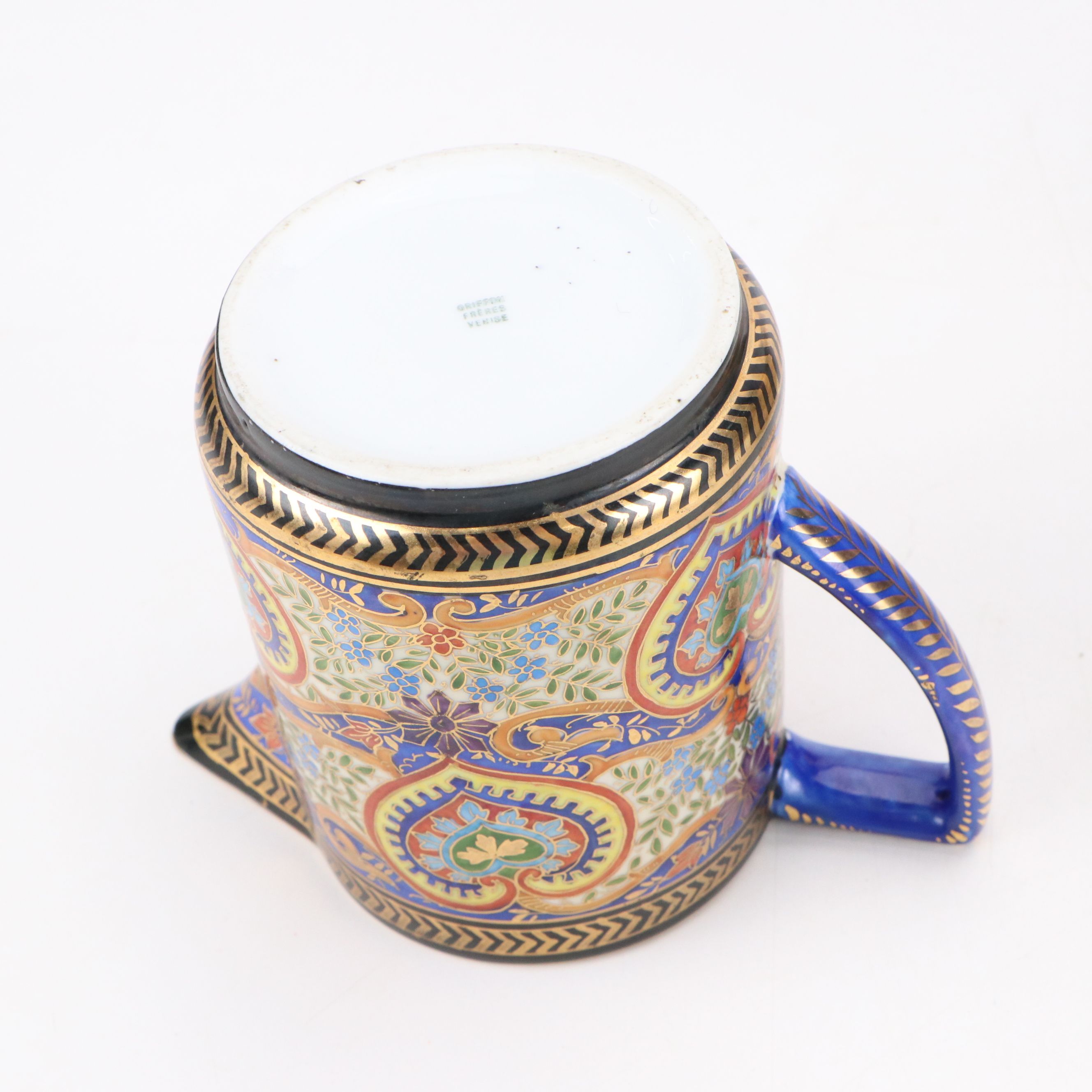 Griffon Freres Italian Porcelain Paisley Pattern Coffee Set