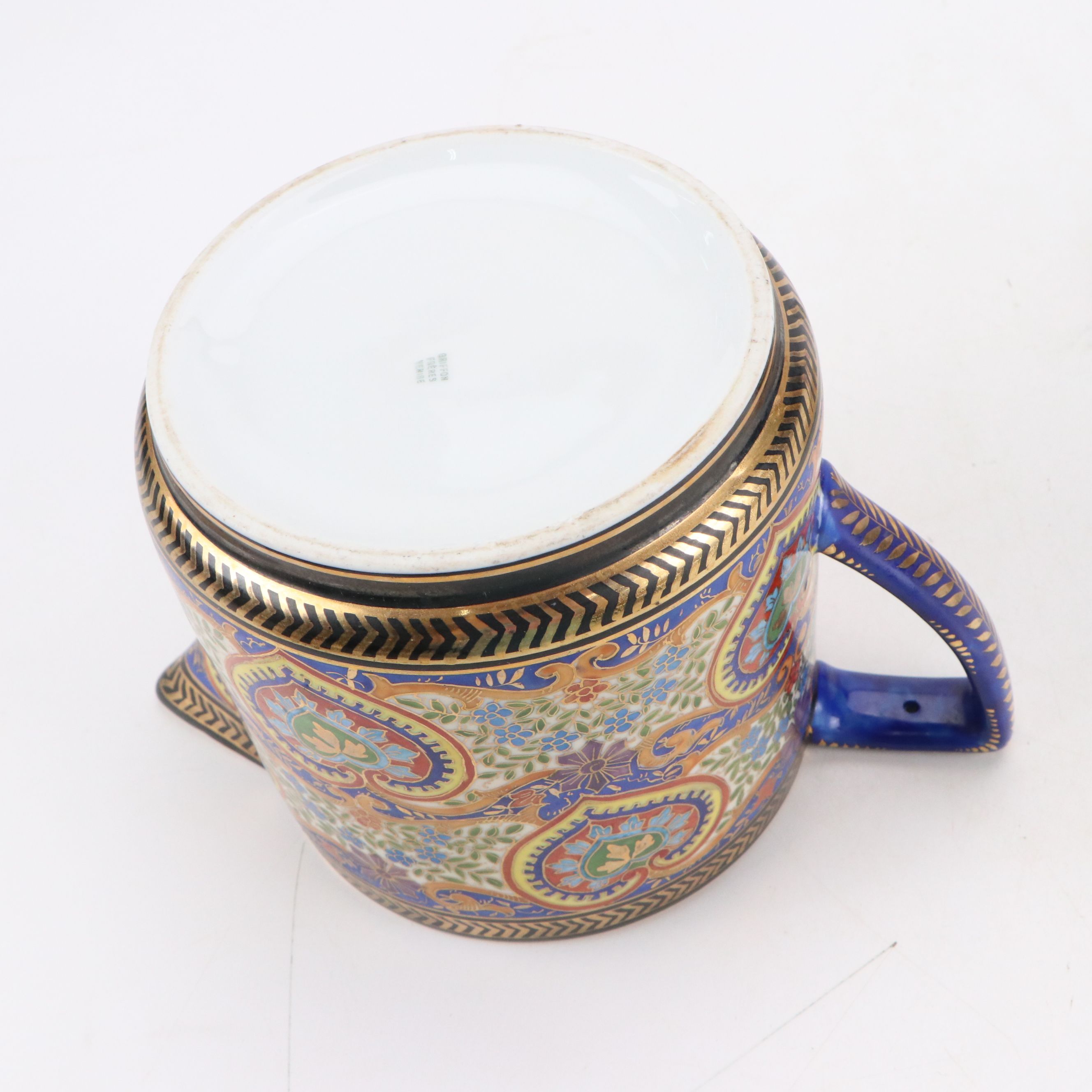 Griffon Freres Italian Porcelain Paisley Pattern Coffee Set