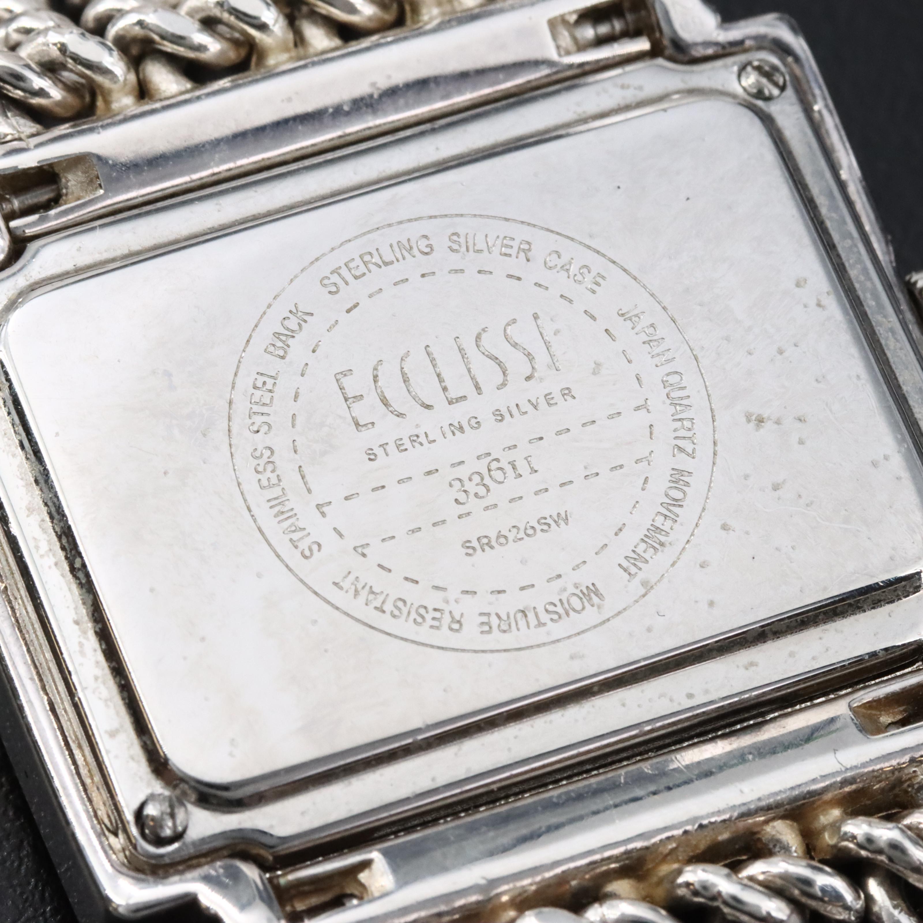 Ecclissi Sterling Silver Blue Dial Quartz Watch