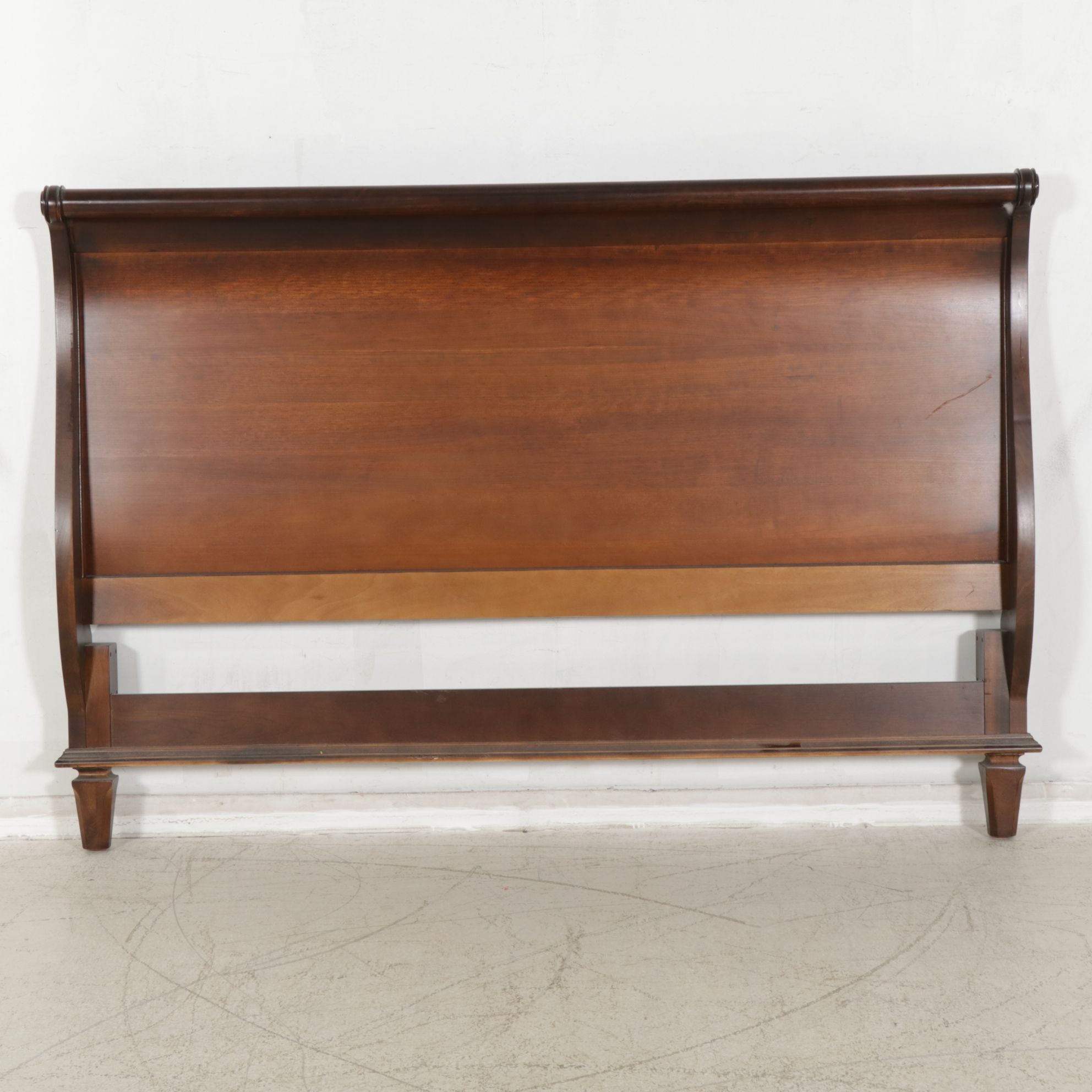 Outlook International Mahogany King Size Sleigh Bed Frame