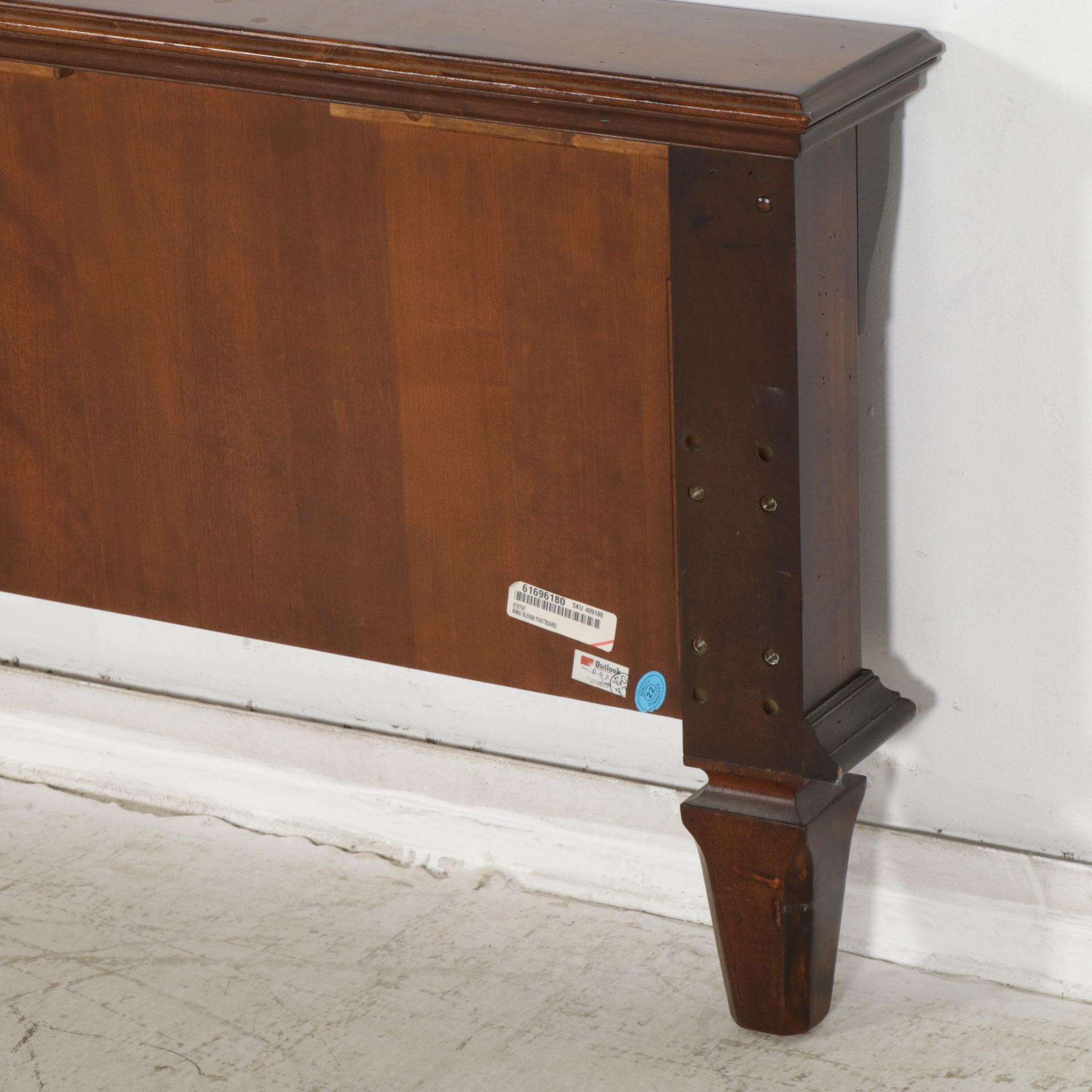 Outlook International Mahogany King Size Sleigh Bed Frame