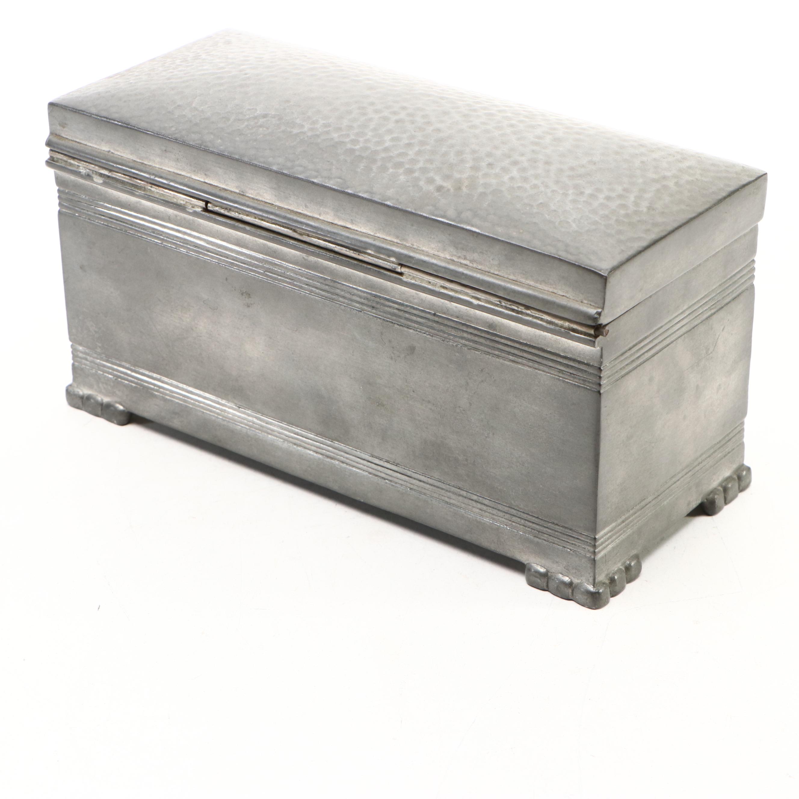 Portuguese Pewter Lantern Shaped Flask with Other Box