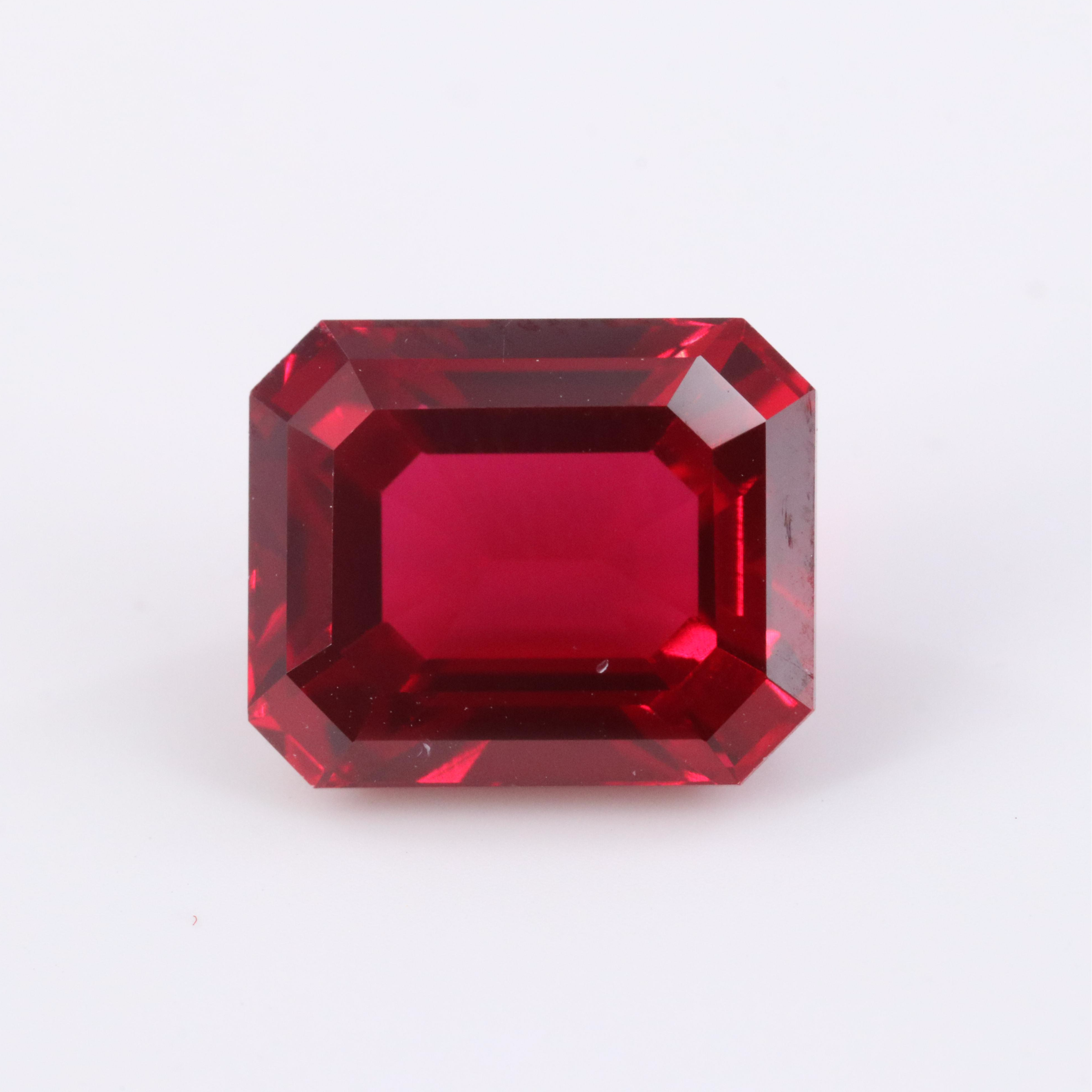 Loose 6.80 CT Lab Grown Ruby