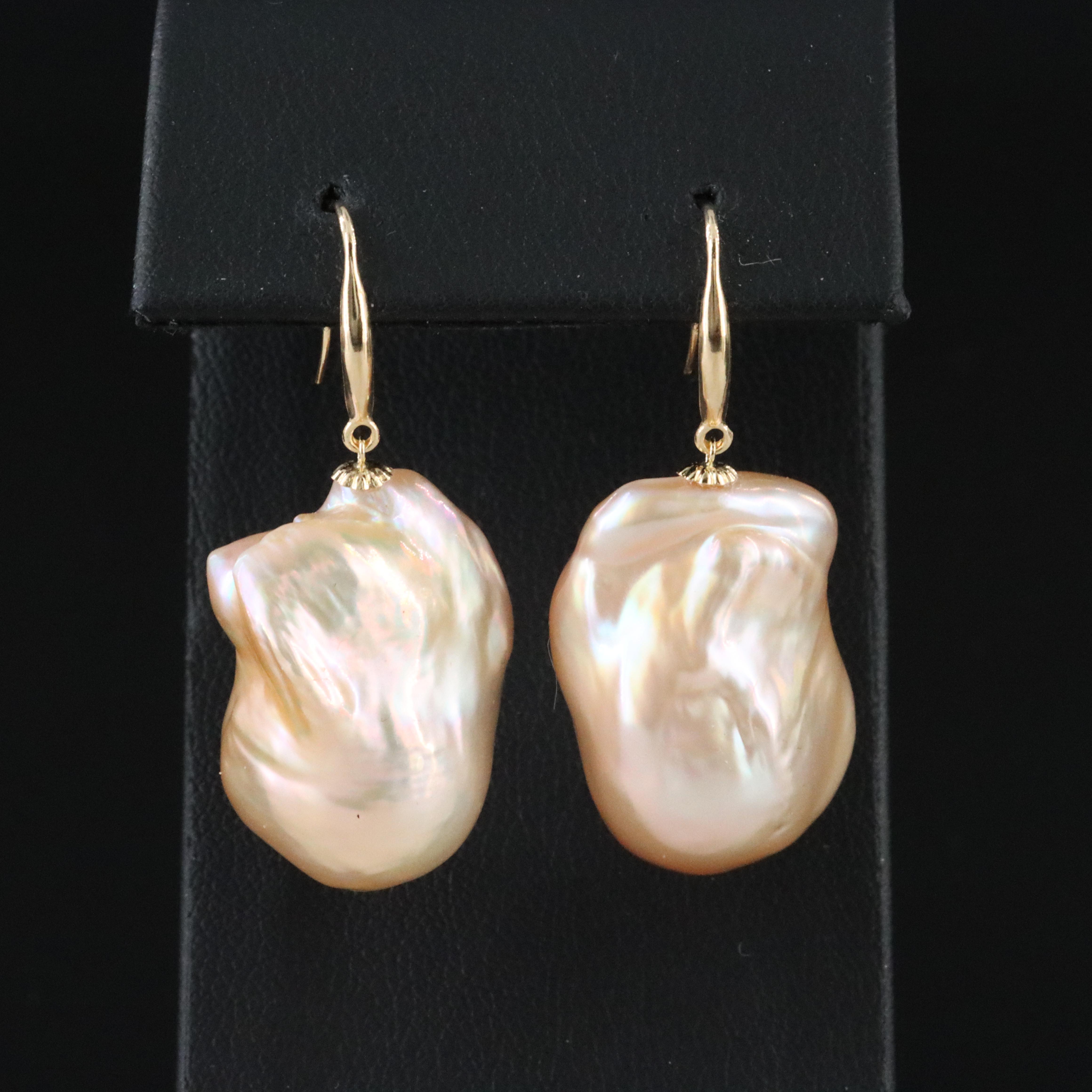 18K Pearl Drop Earrings