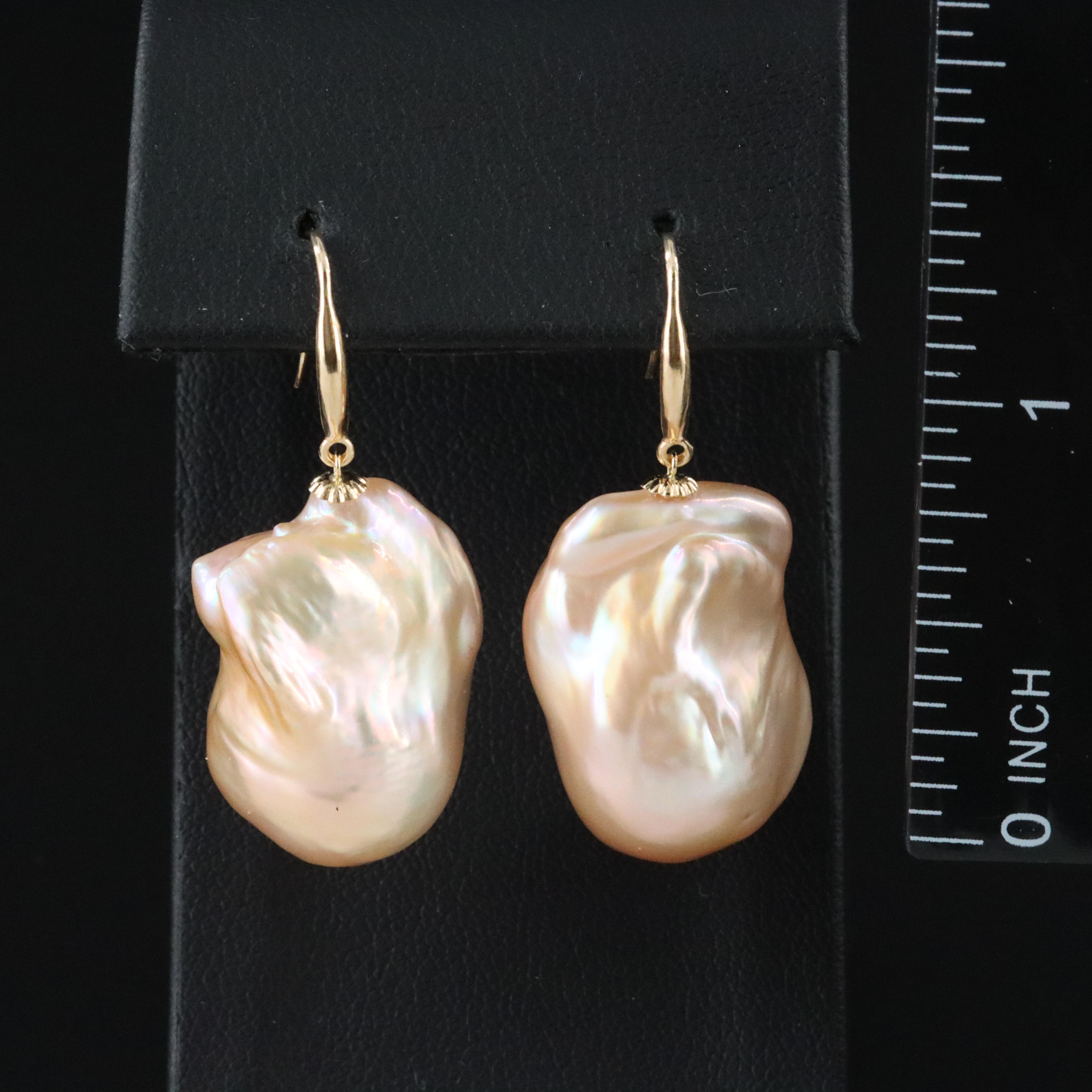 18K Pearl Drop Earrings