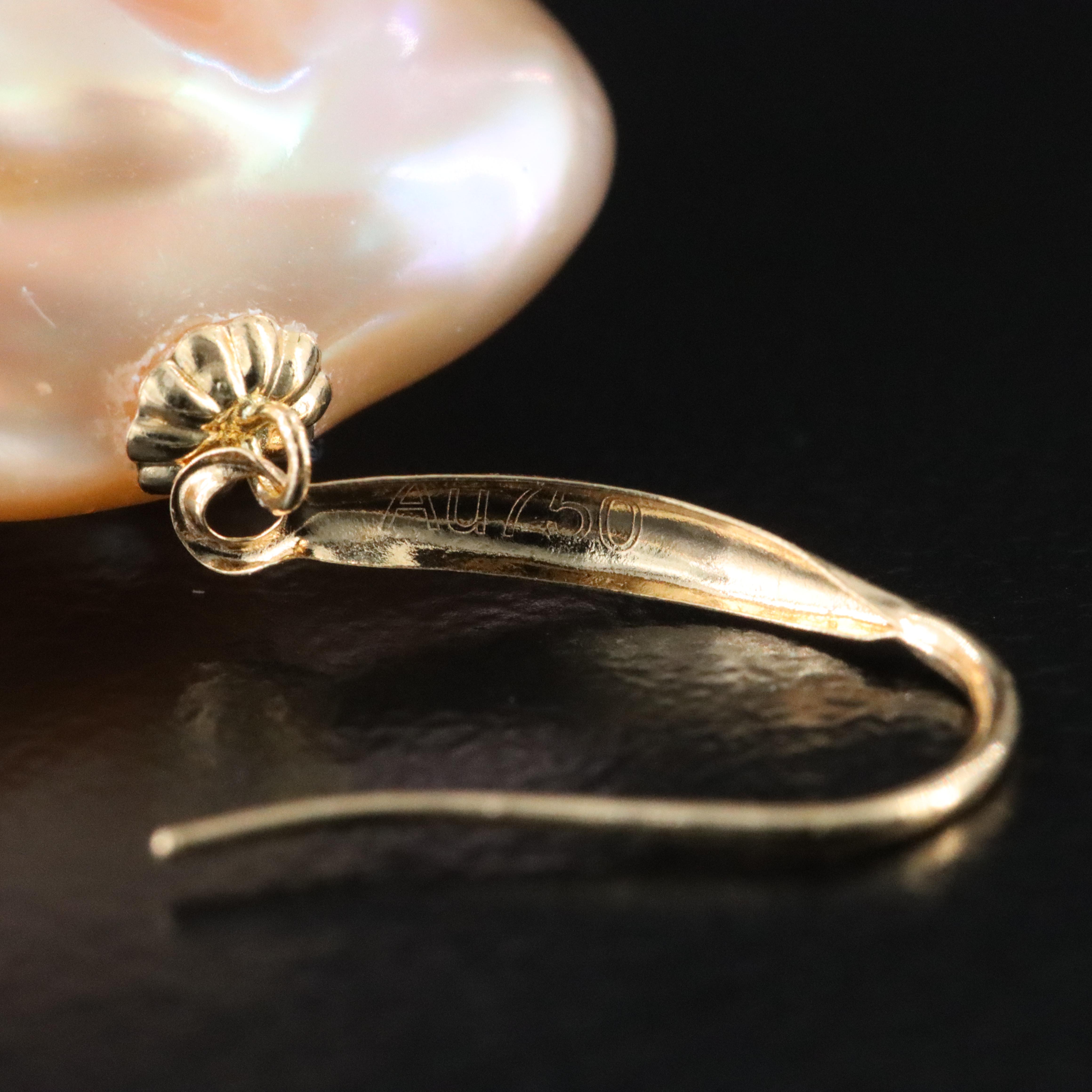 18K Pearl Drop Earrings