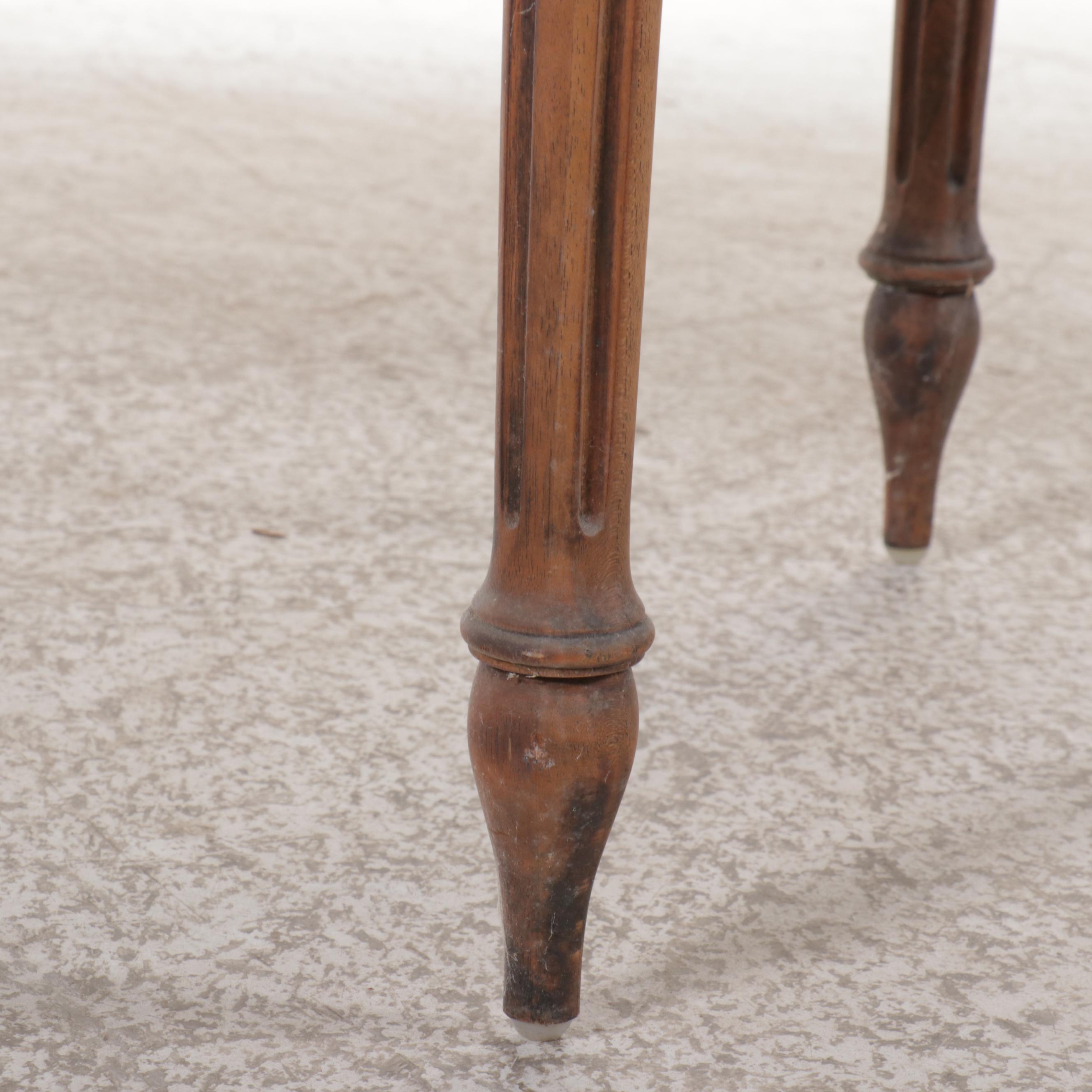 Louis XVI Style Garden Settee with Resin Wicker Seat