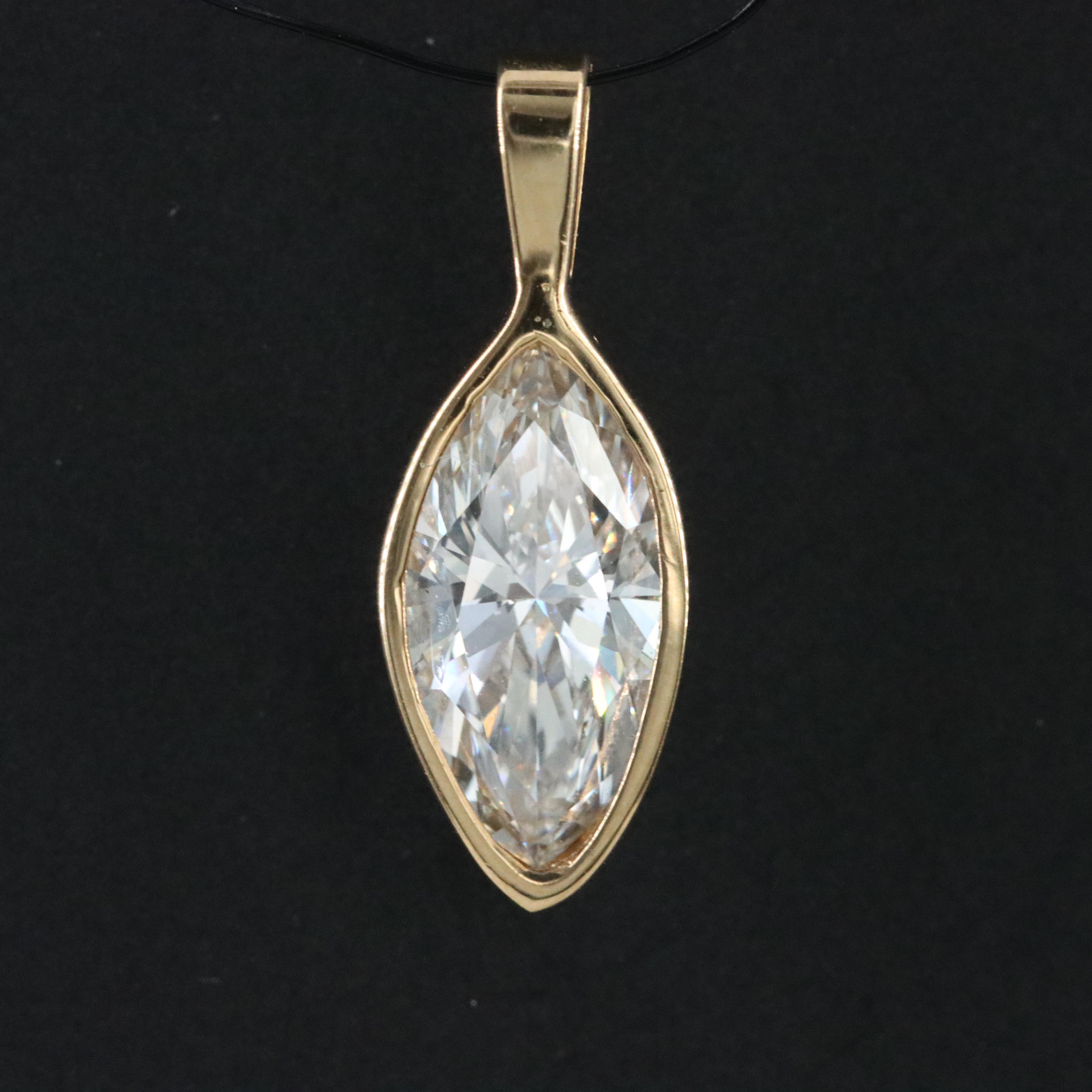 14K 1.11 CT Lab Grown Diamond Pendant