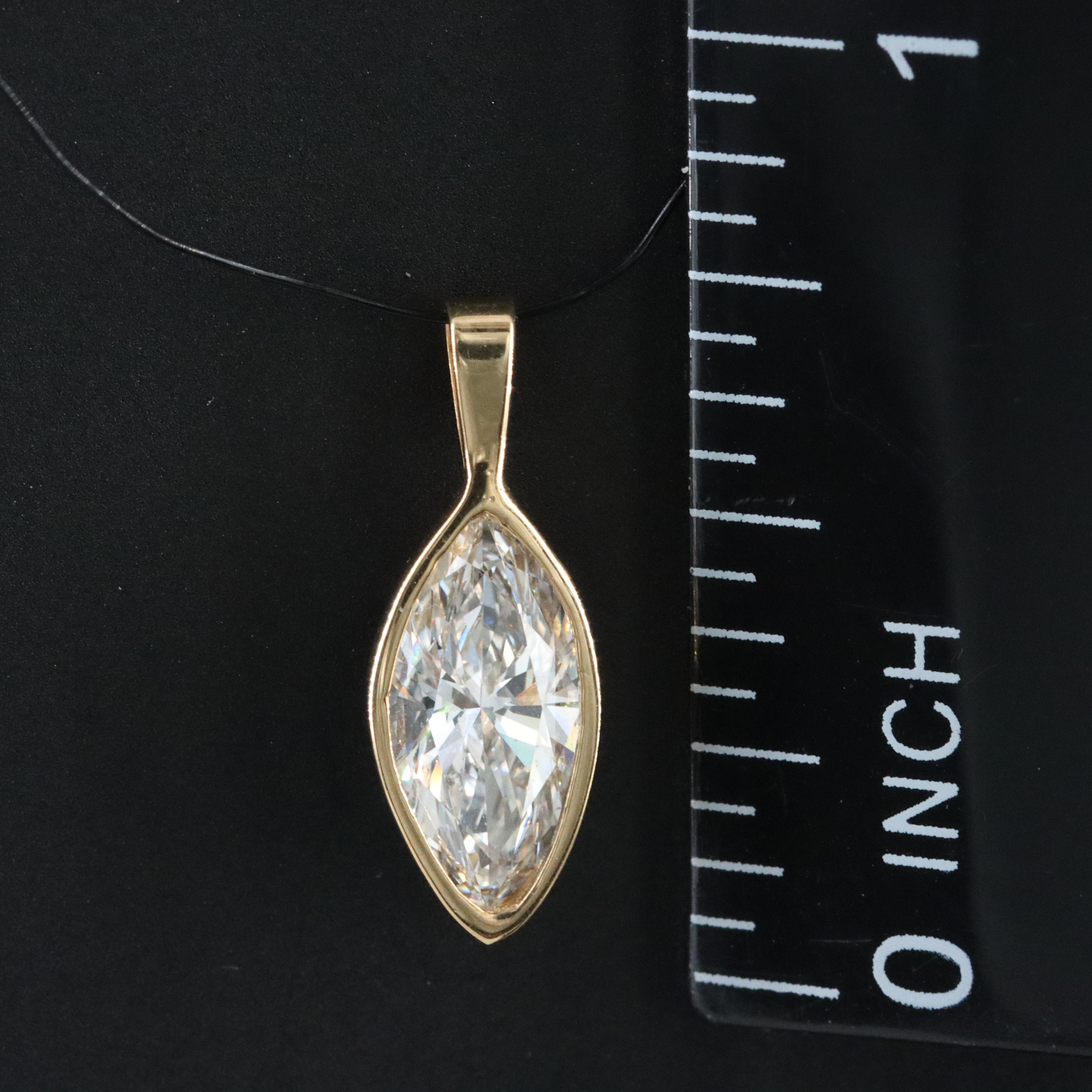 14K 1.11 CT Lab Grown Diamond Pendant