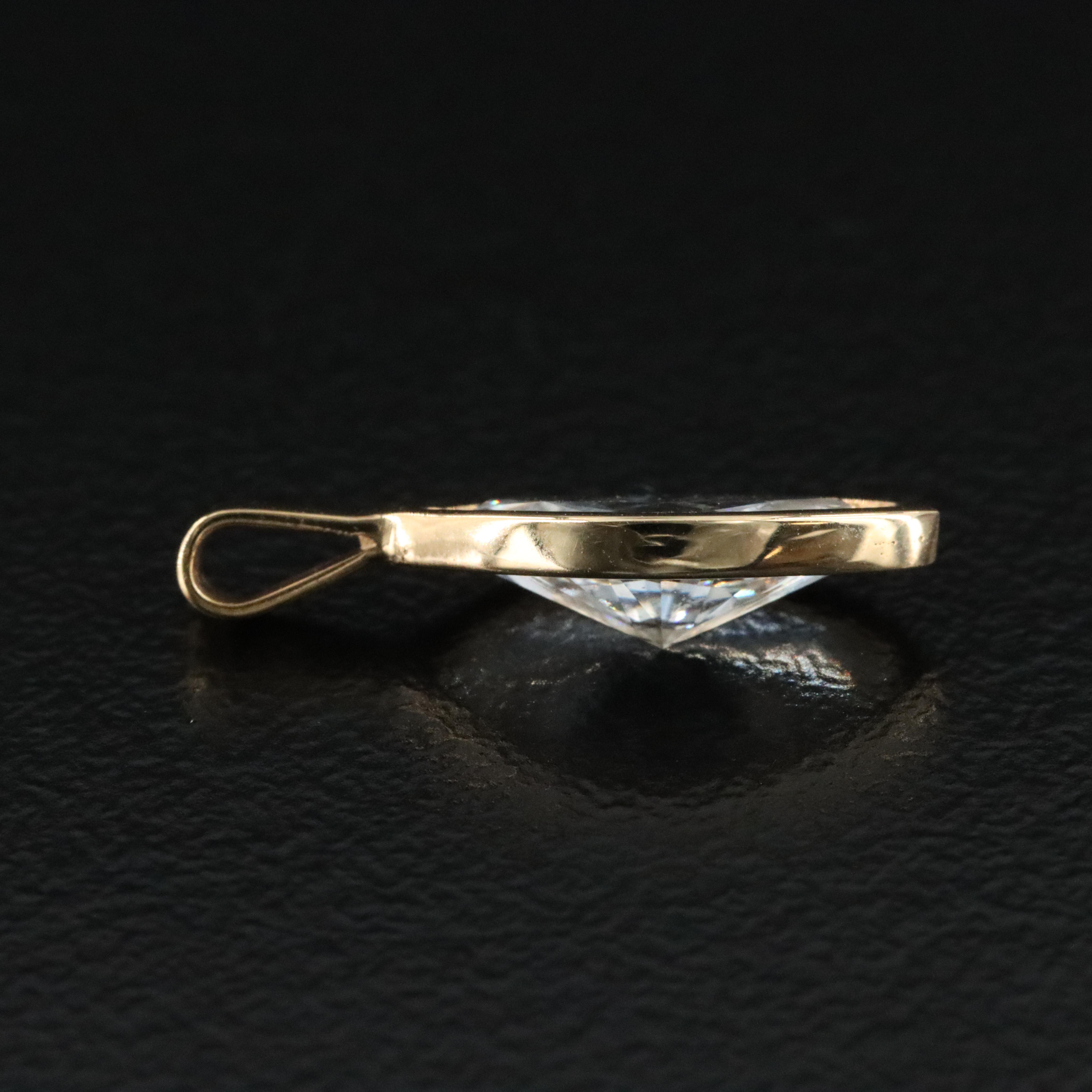 14K 1.11 CT Lab Grown Diamond Pendant
