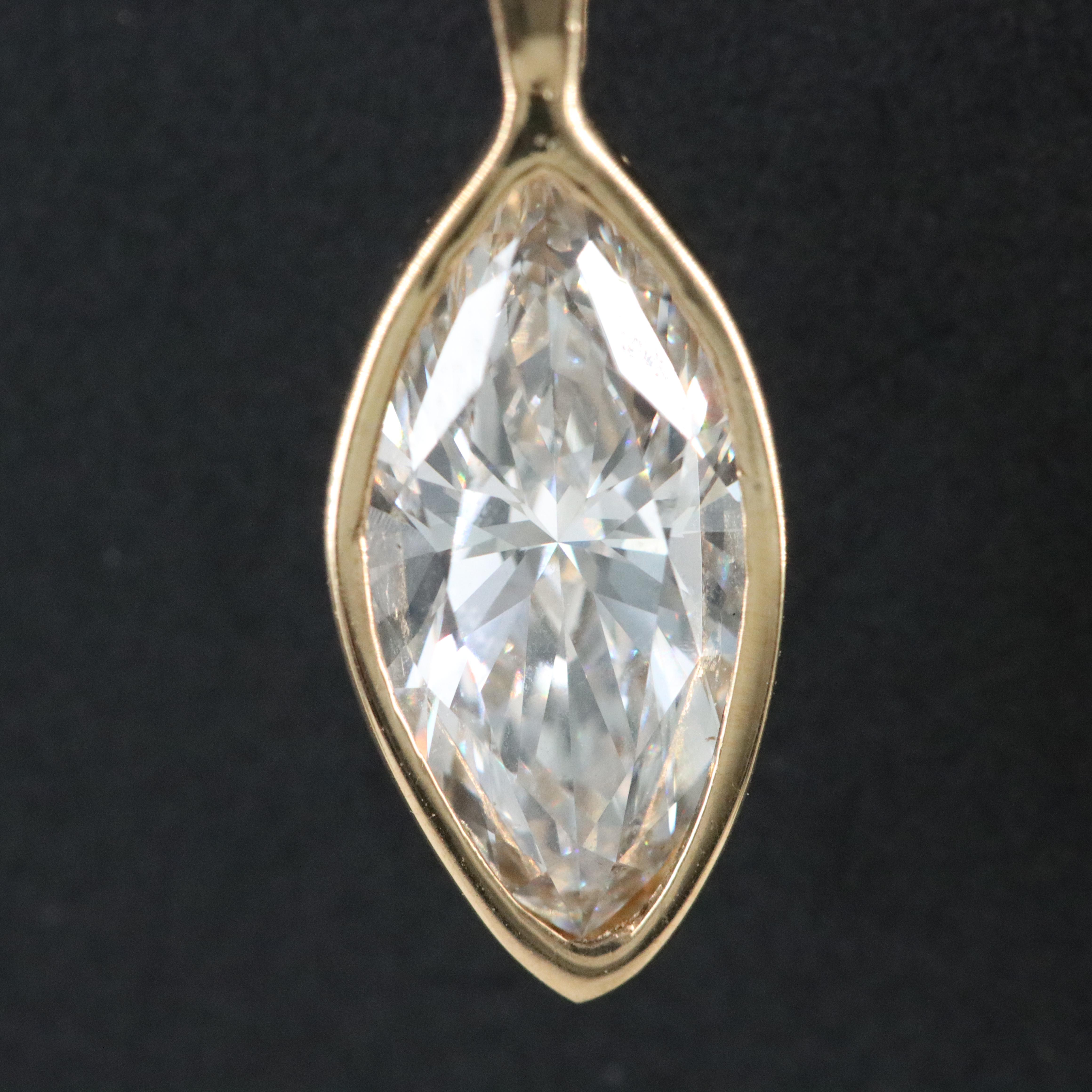 14K 1.11 CT Lab Grown Diamond Pendant