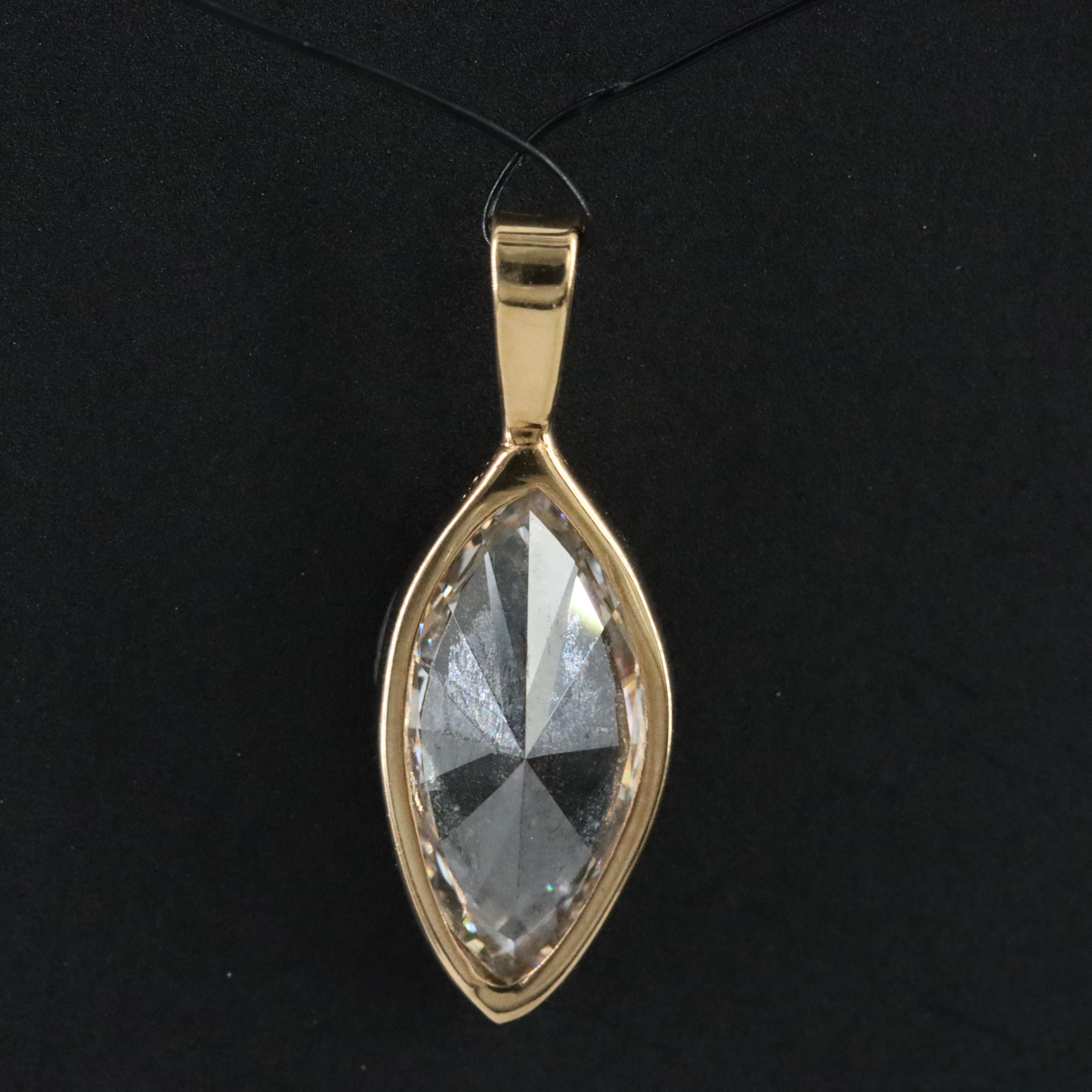 14K 1.11 CT Lab Grown Diamond Pendant