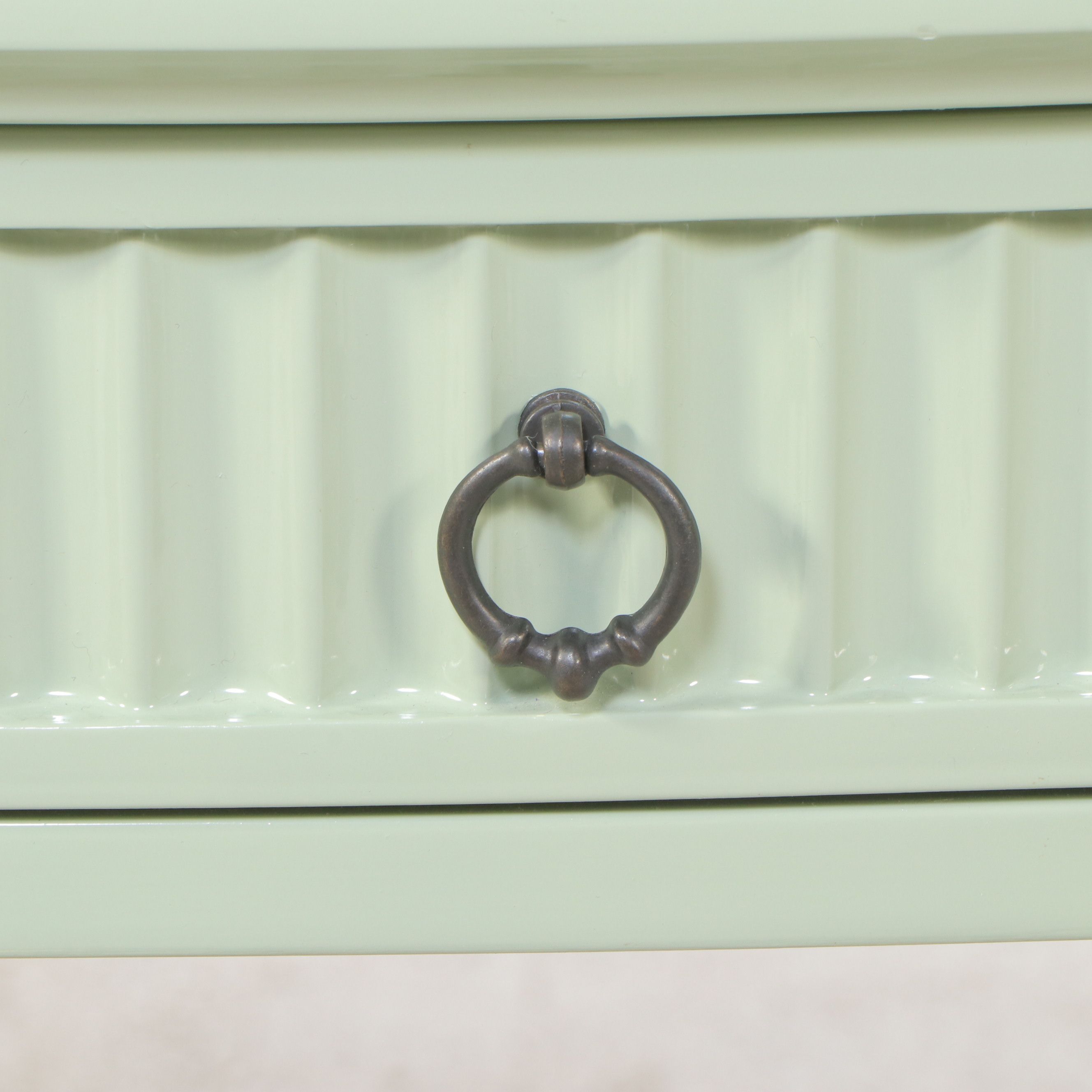 Traditional Style Mint Green Painted Vanity Table