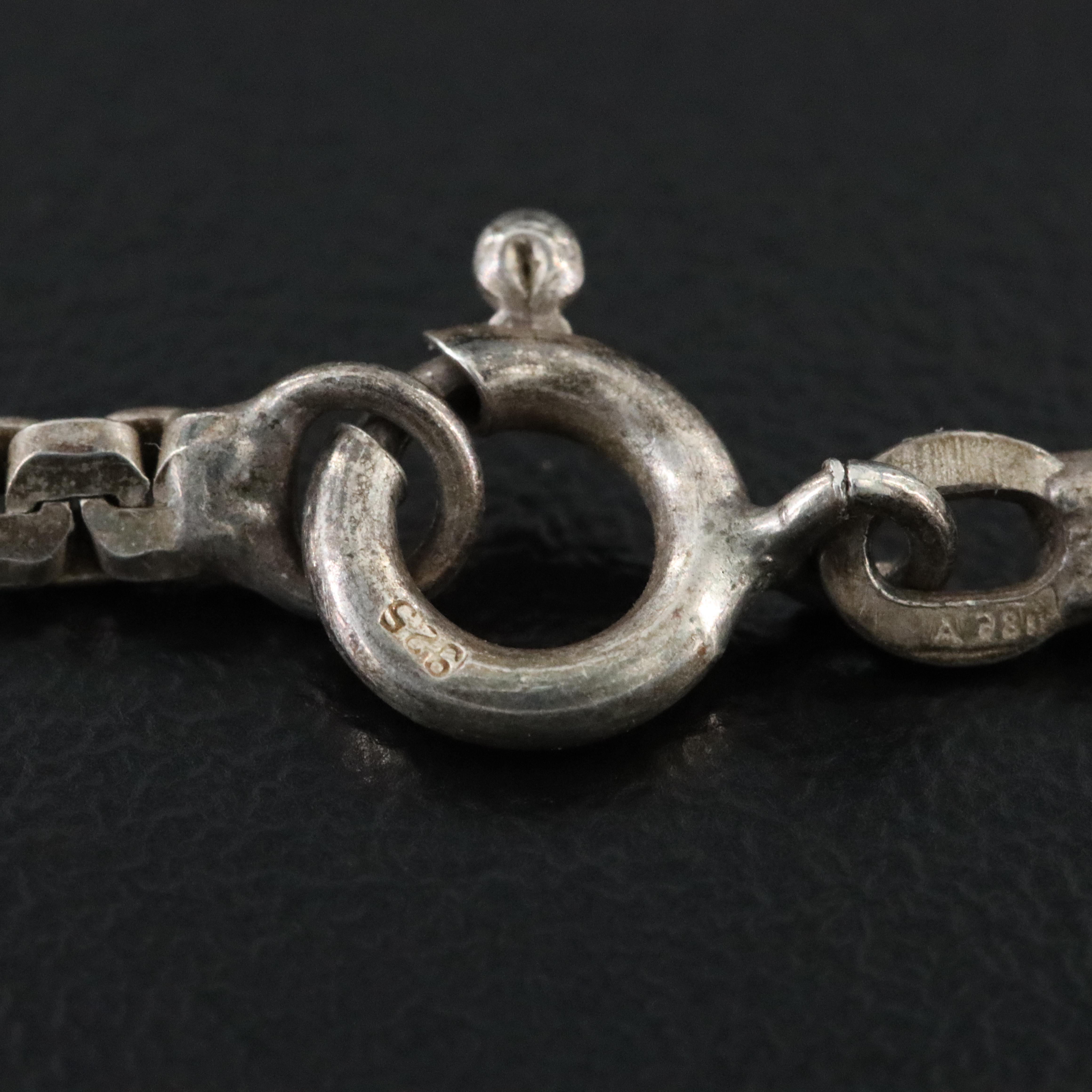 Sterling Onyx Pendant Necklace