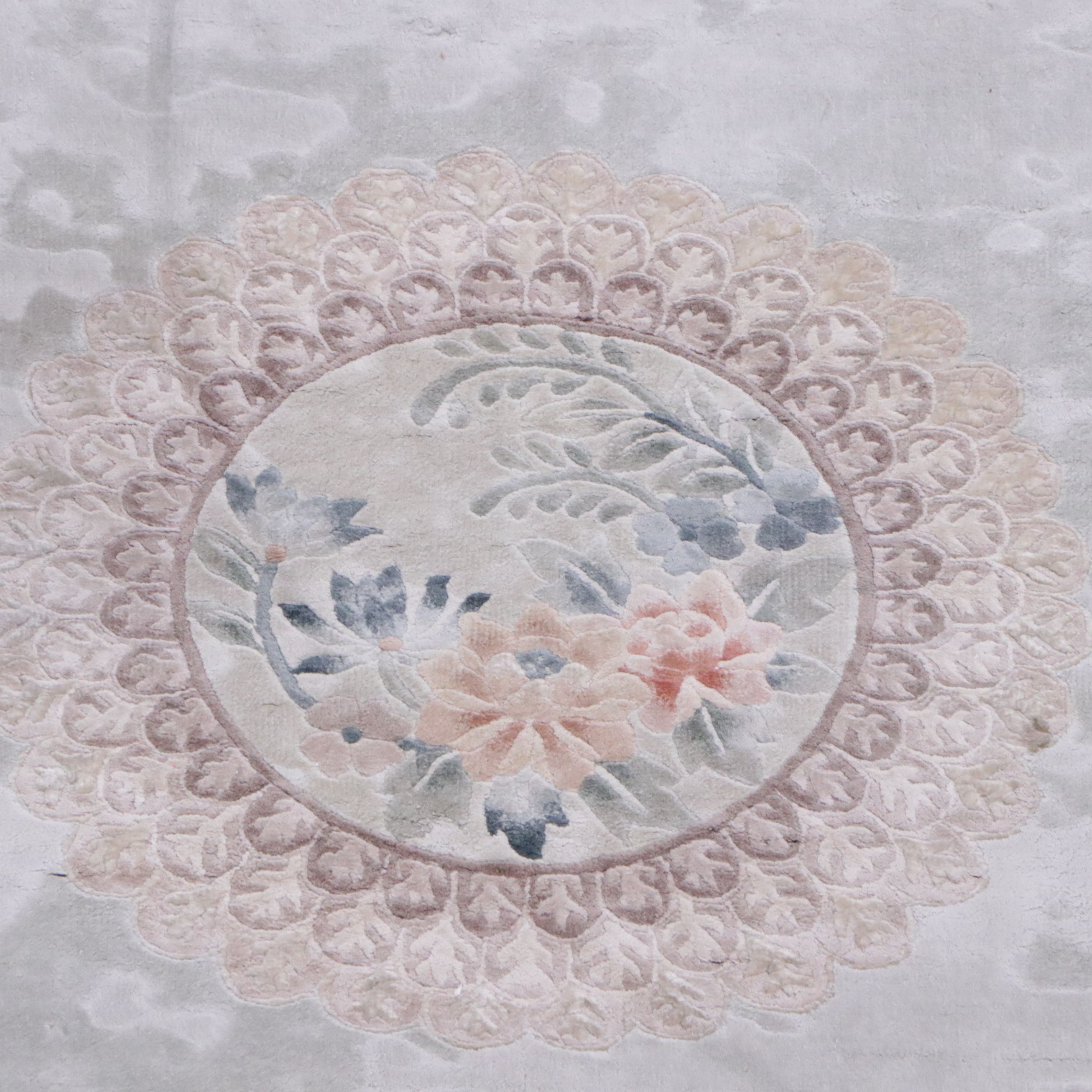 5' x 8'8 Hand-Knotted and Carved Chinese Peking Area Rug