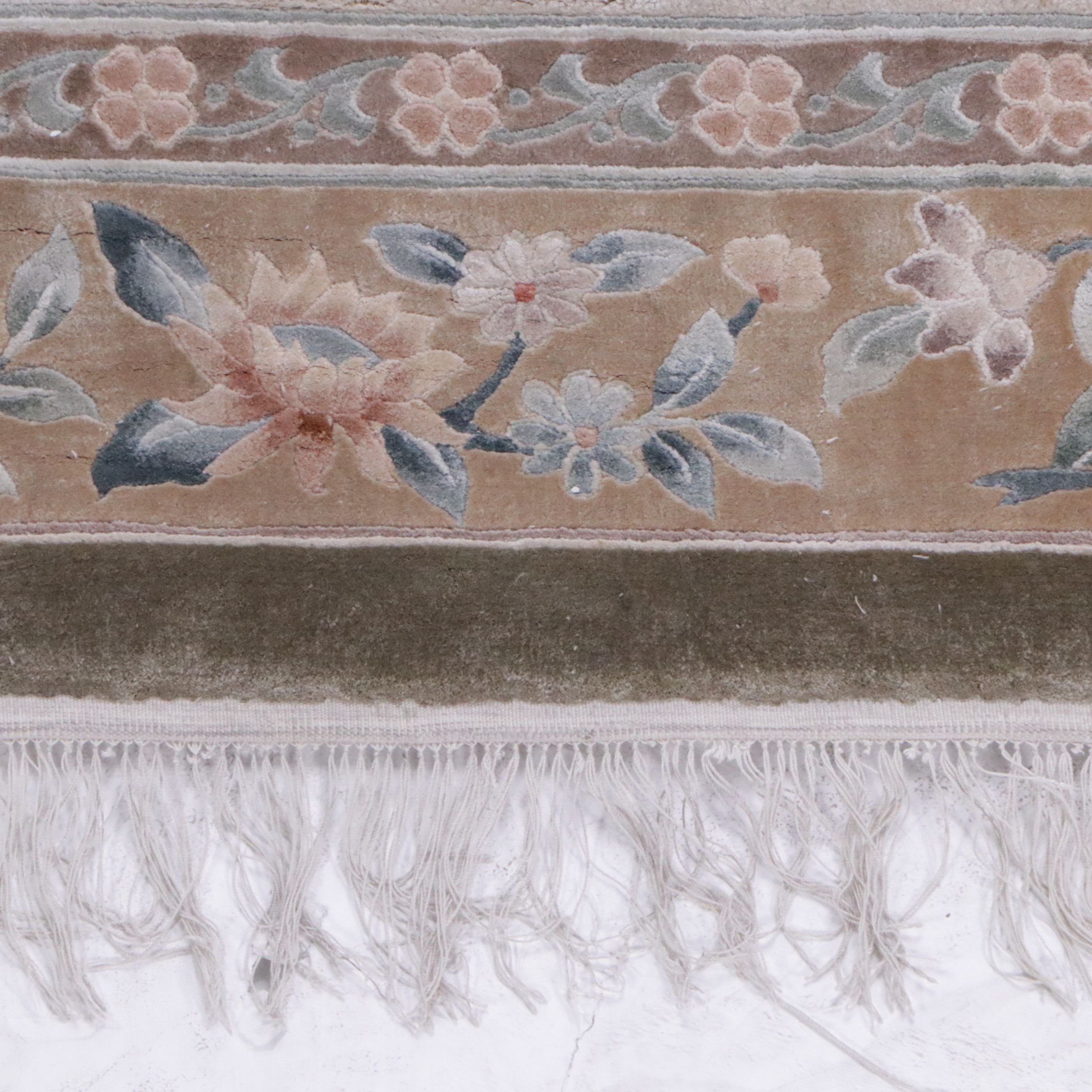 5' x 8'8 Hand-Knotted and Carved Chinese Peking Area Rug