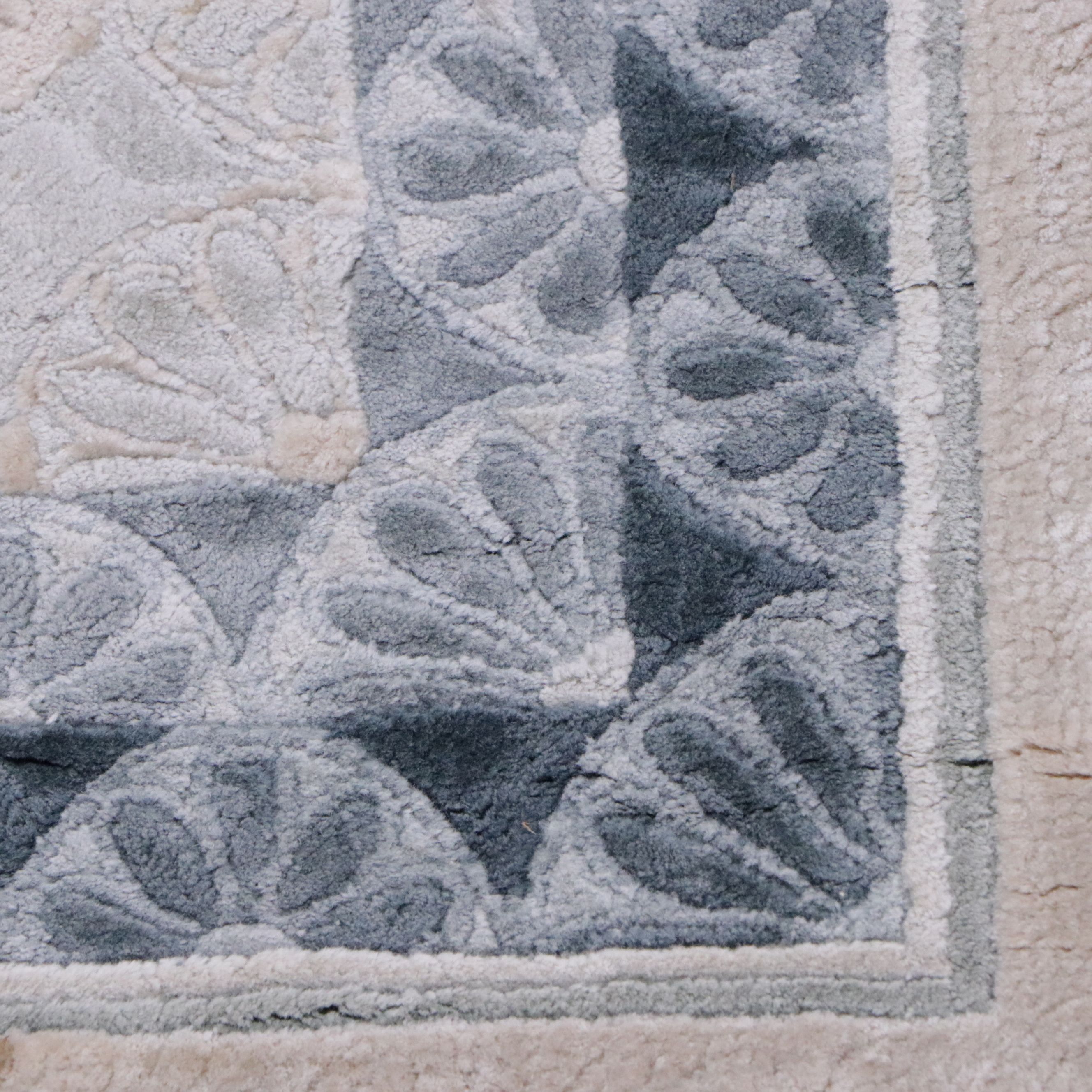 5' x 8'8 Hand-Knotted and Carved Chinese Peking Area Rug