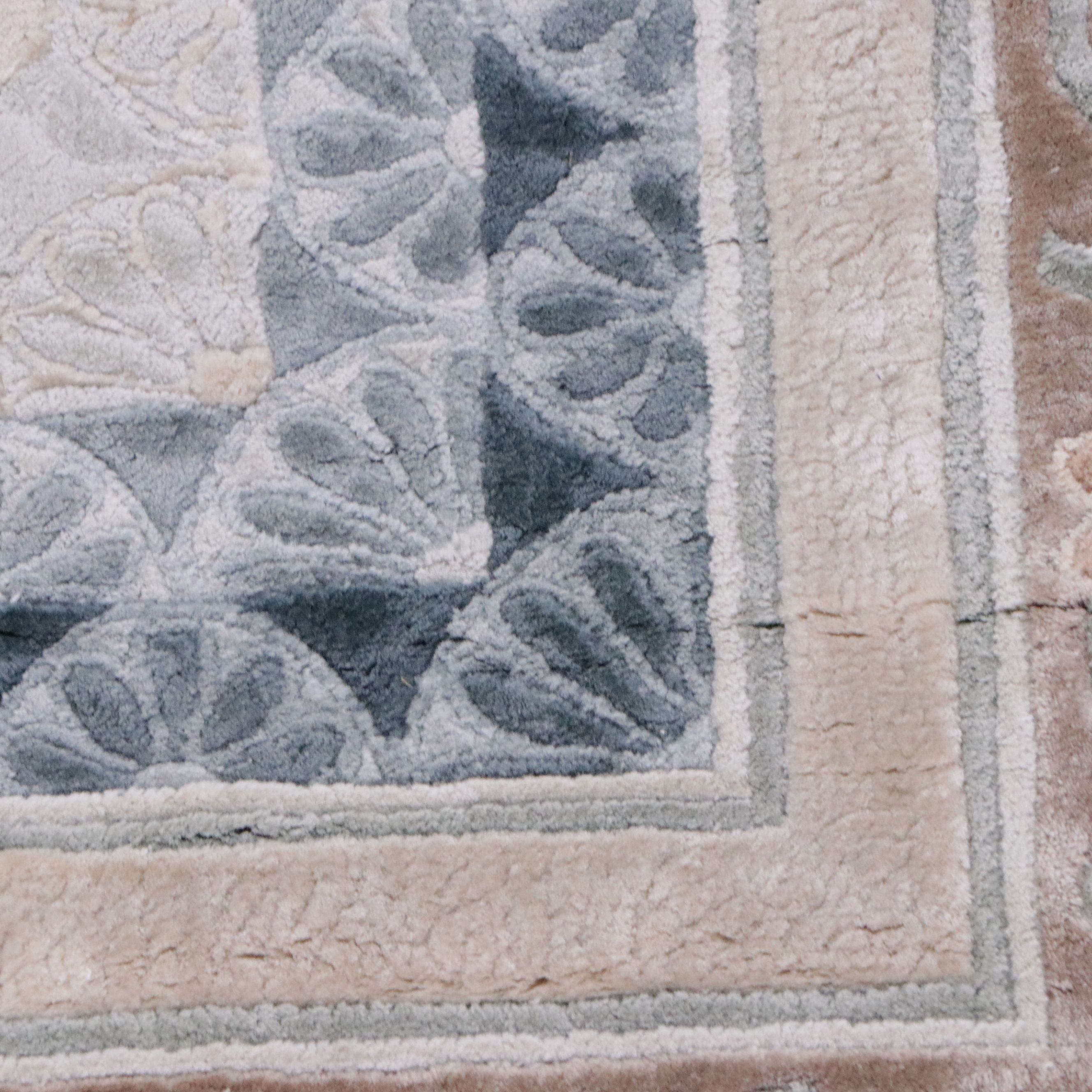 5' x 8'8 Hand-Knotted and Carved Chinese Peking Area Rug