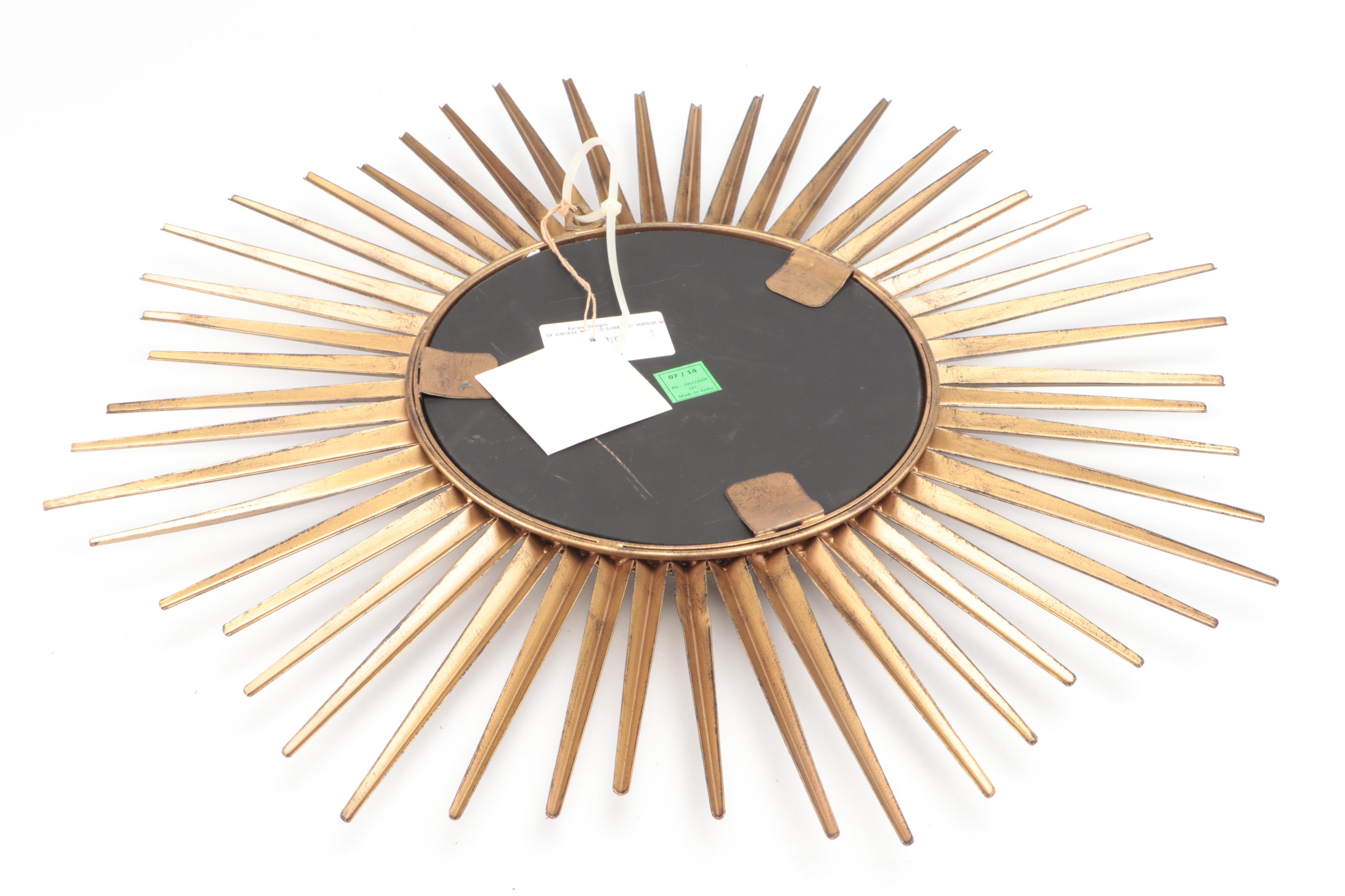 Ballard Designs Brass Finish Metal Sunburst Mirrors with Other Sunburst Mirror