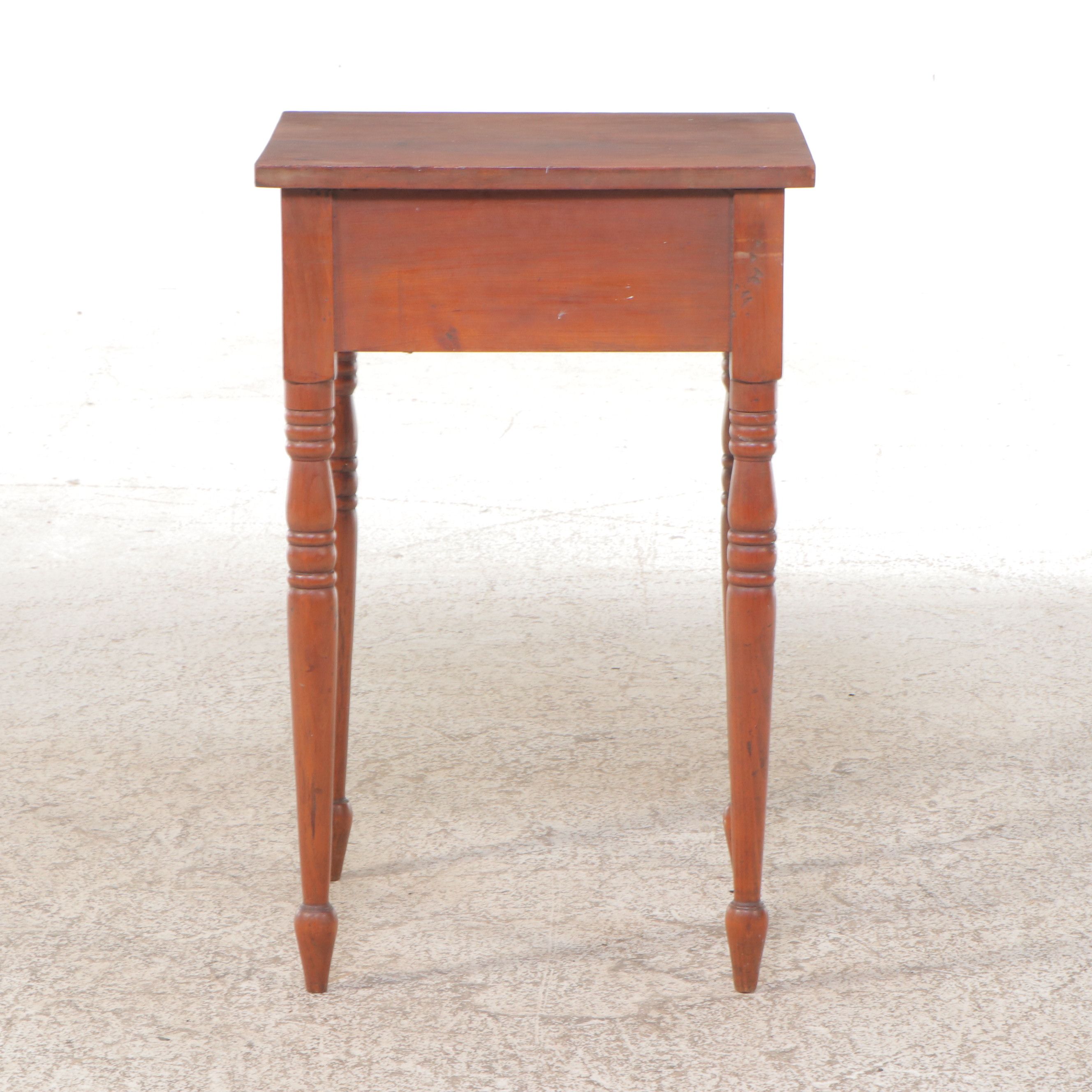 Sheraton Style Single-Drawer Cherry Nightstand