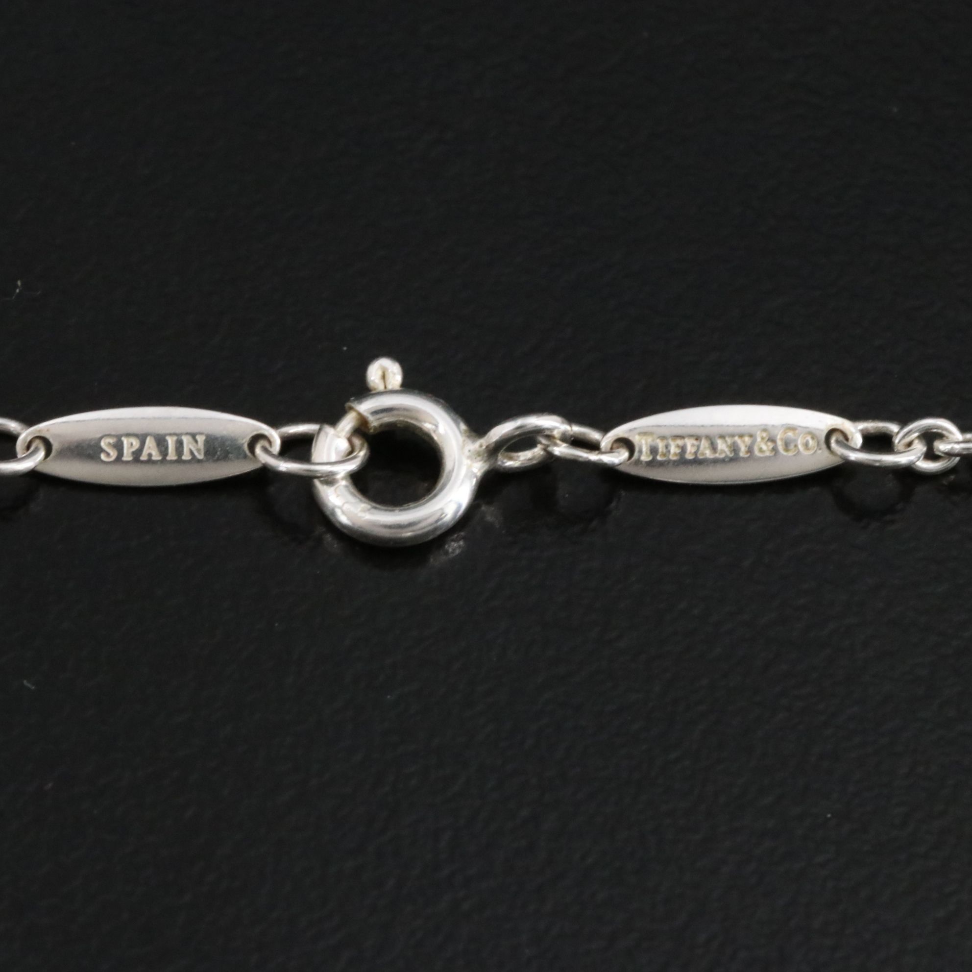 Elsa Peretti for Tiffany & Co. Open Heart Sterling Pearl Lariat Necklace