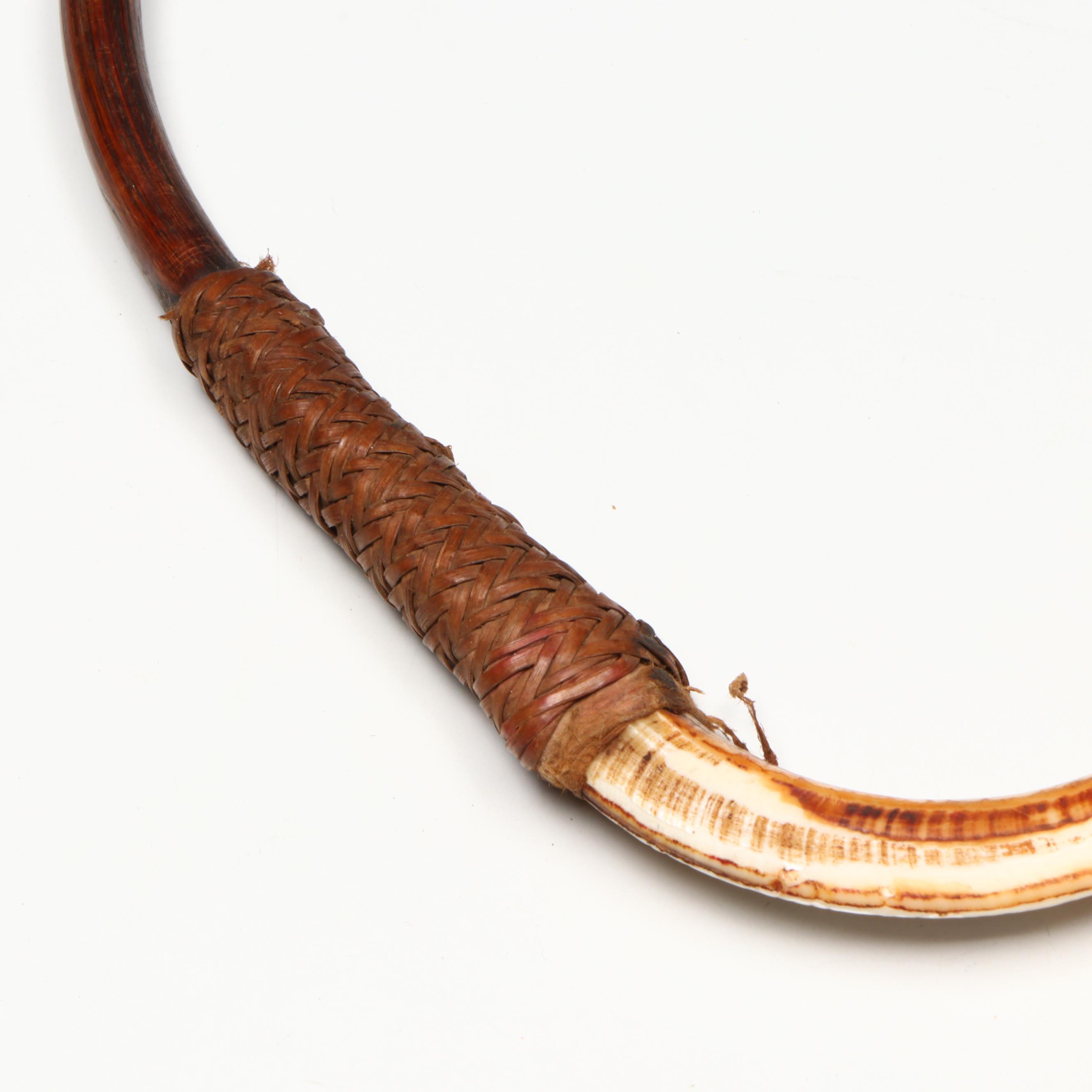 Papua New Guinea Boar Tusk Neck Ornament with Tree Kangaroo Necklace