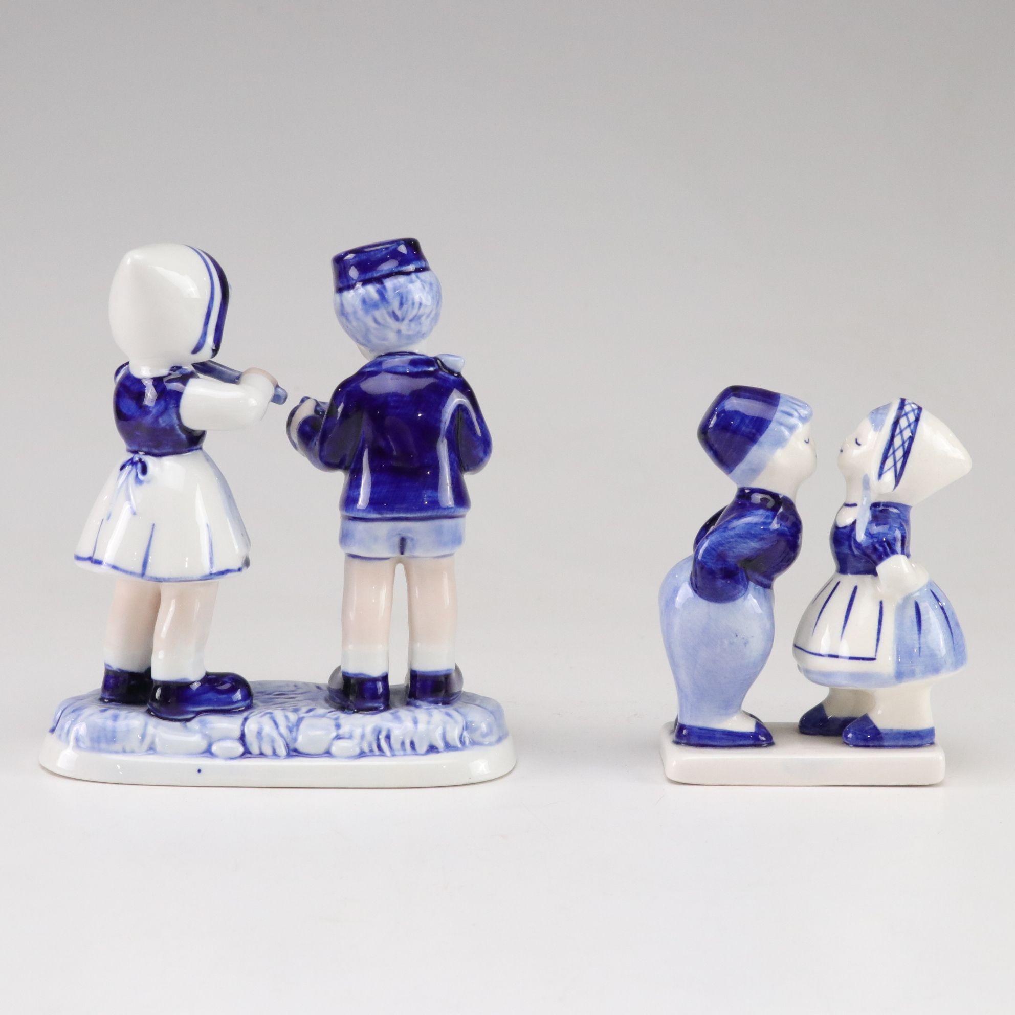 Delft Blue Hand-Painted Milkmaid Bells, Little Musician Figures and More