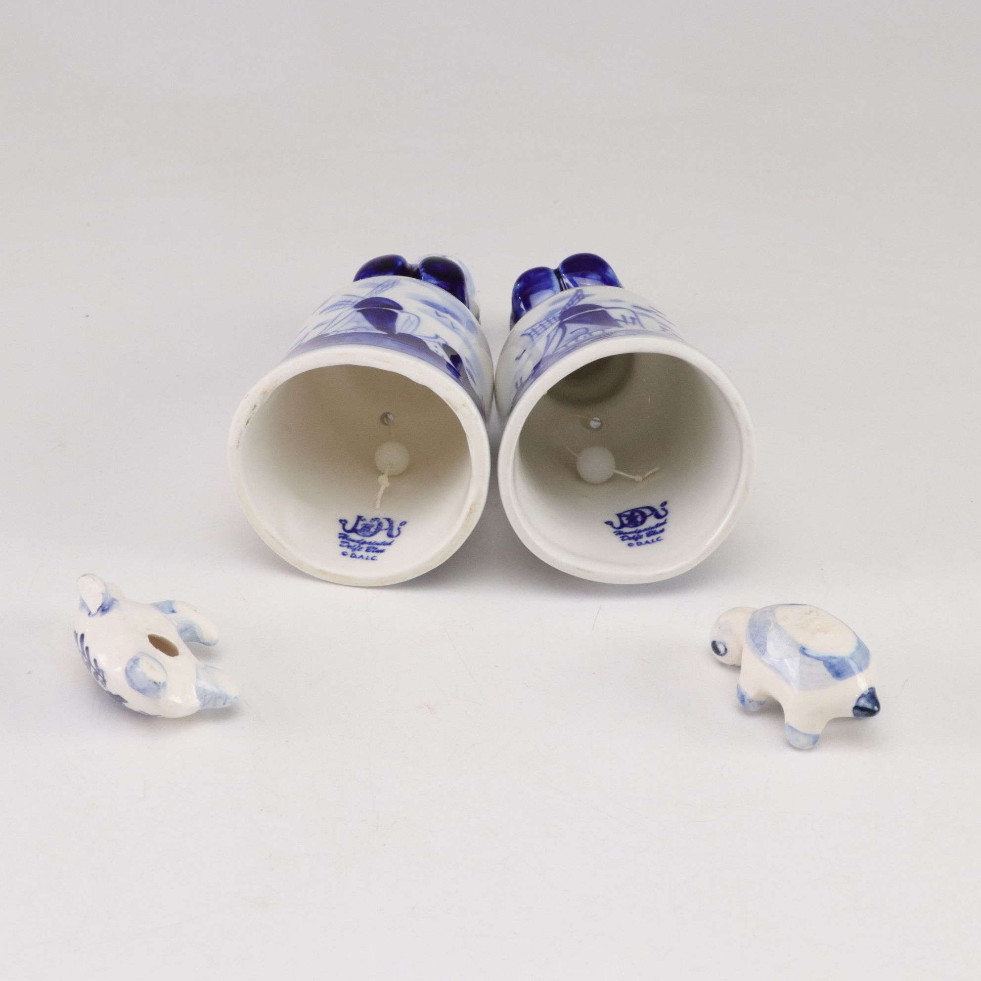 Delft Blue Hand-Painted Milkmaid Bells, Little Musician Figures and More