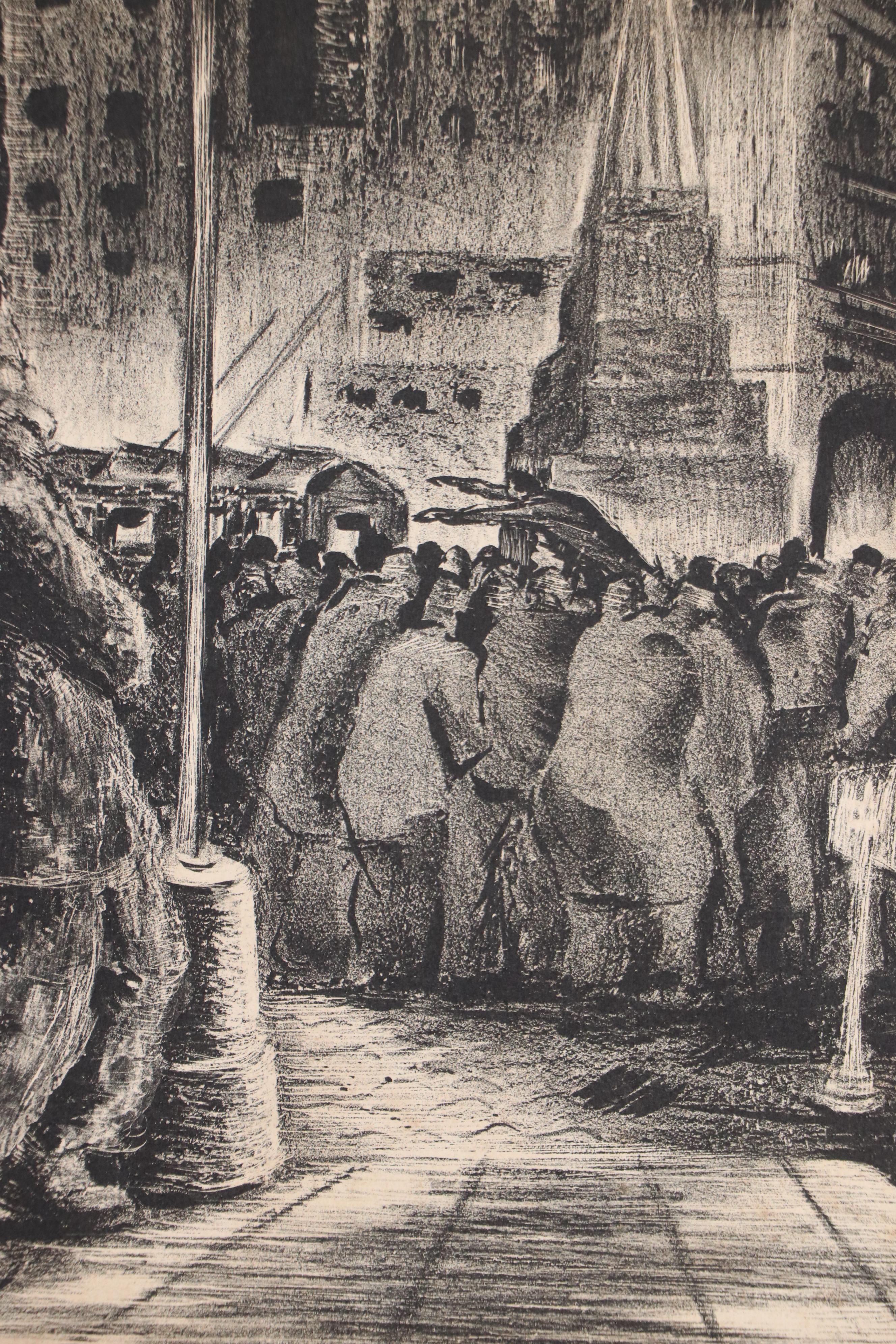 Herbert Sanborn Lithograph "Alacazar Segovia" and Other Lithograph, 20th Century