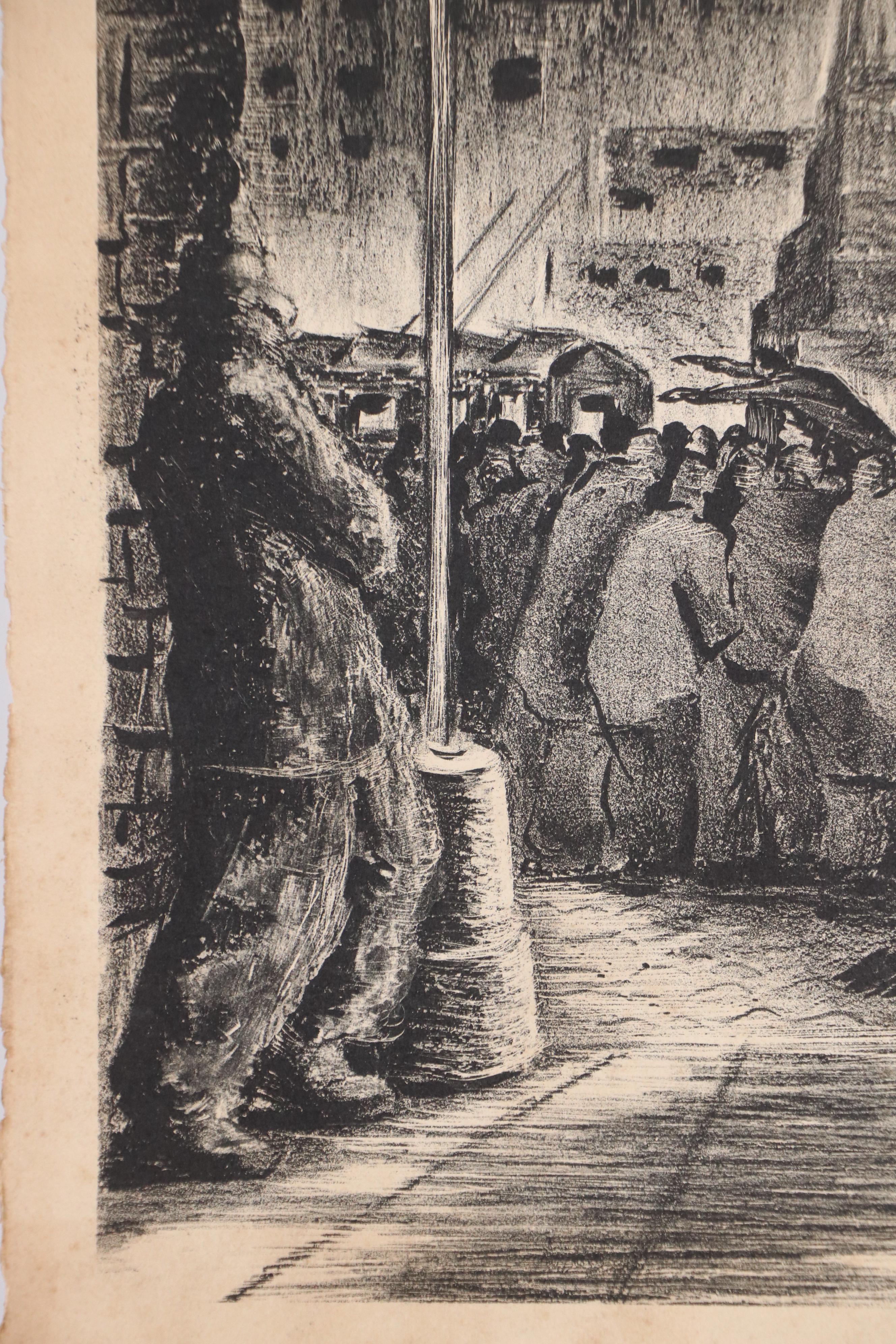 Herbert Sanborn Lithograph "Alacazar Segovia" and Other Lithograph, 20th Century