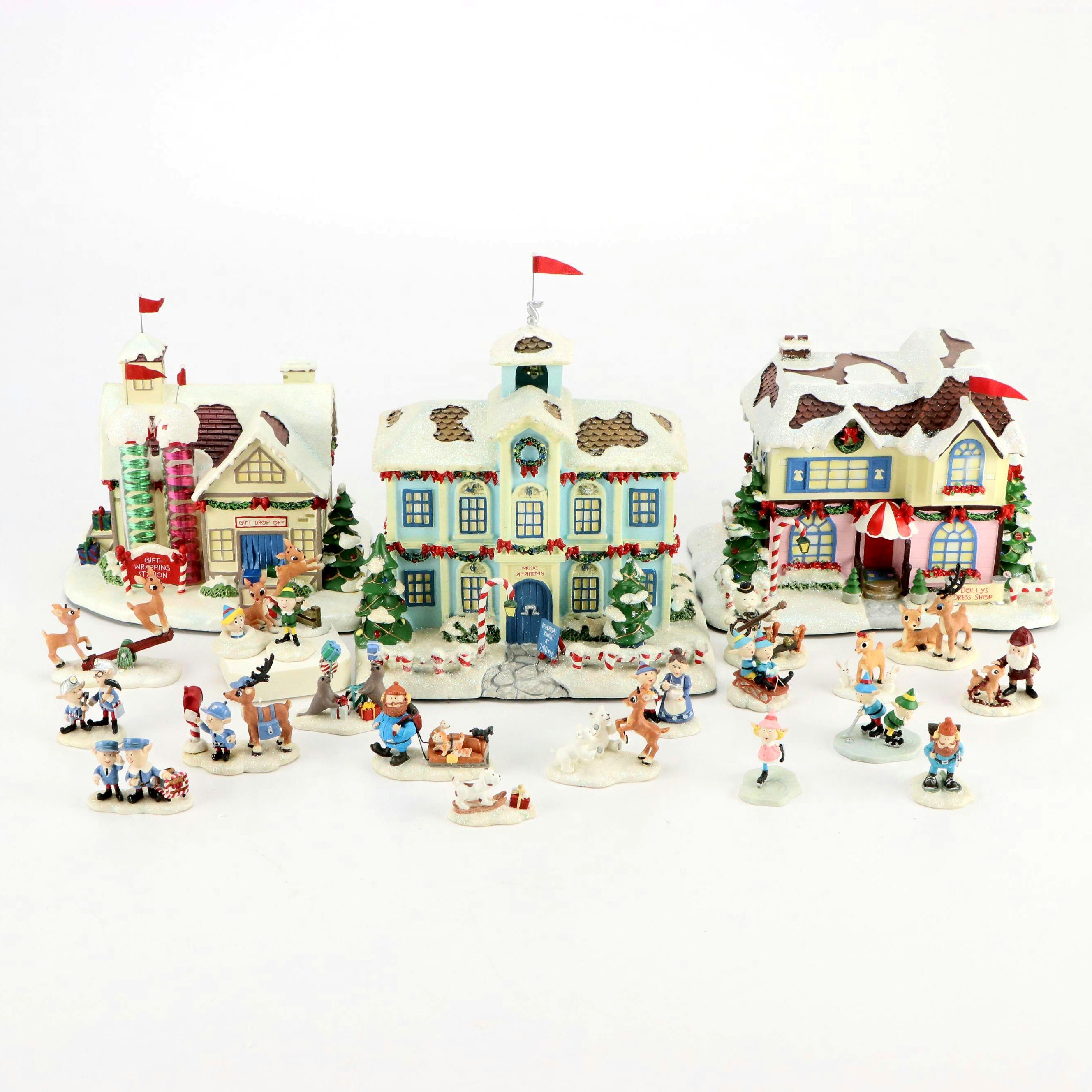 Hawthorne Village "Rudolph's Christmas Town Village" Houses and Accessories