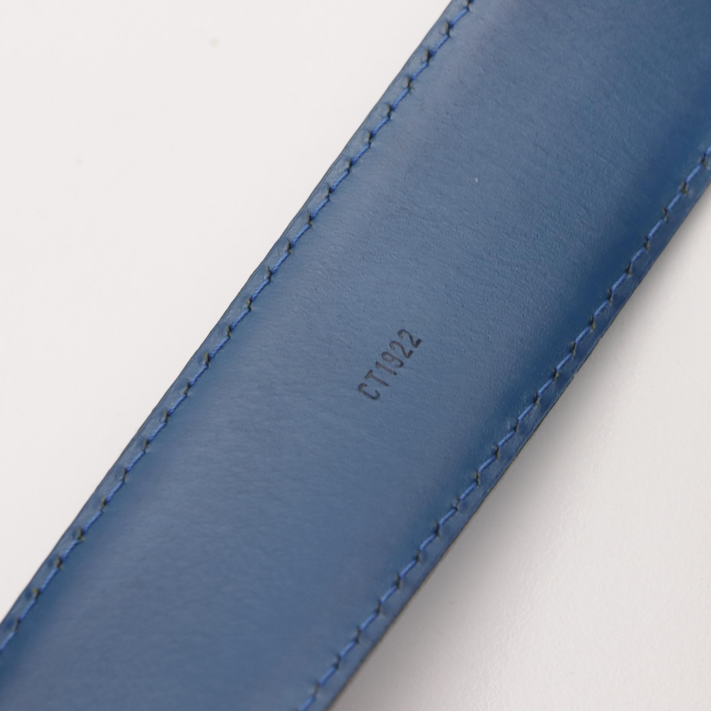 Louis Vuitton Belt in Toledo Blue Epi Leather