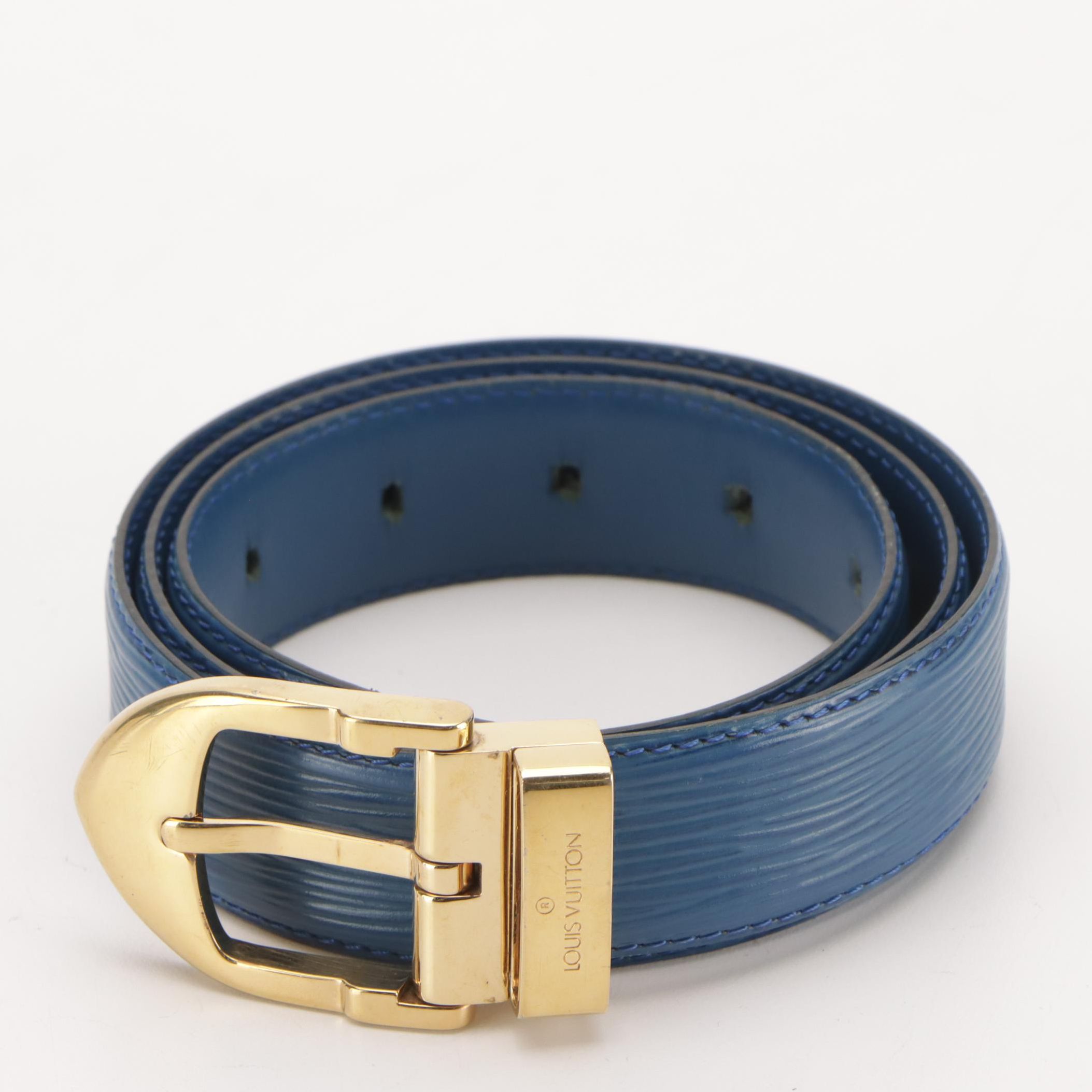 Louis Vuitton Belt in Toledo Blue Epi Leather