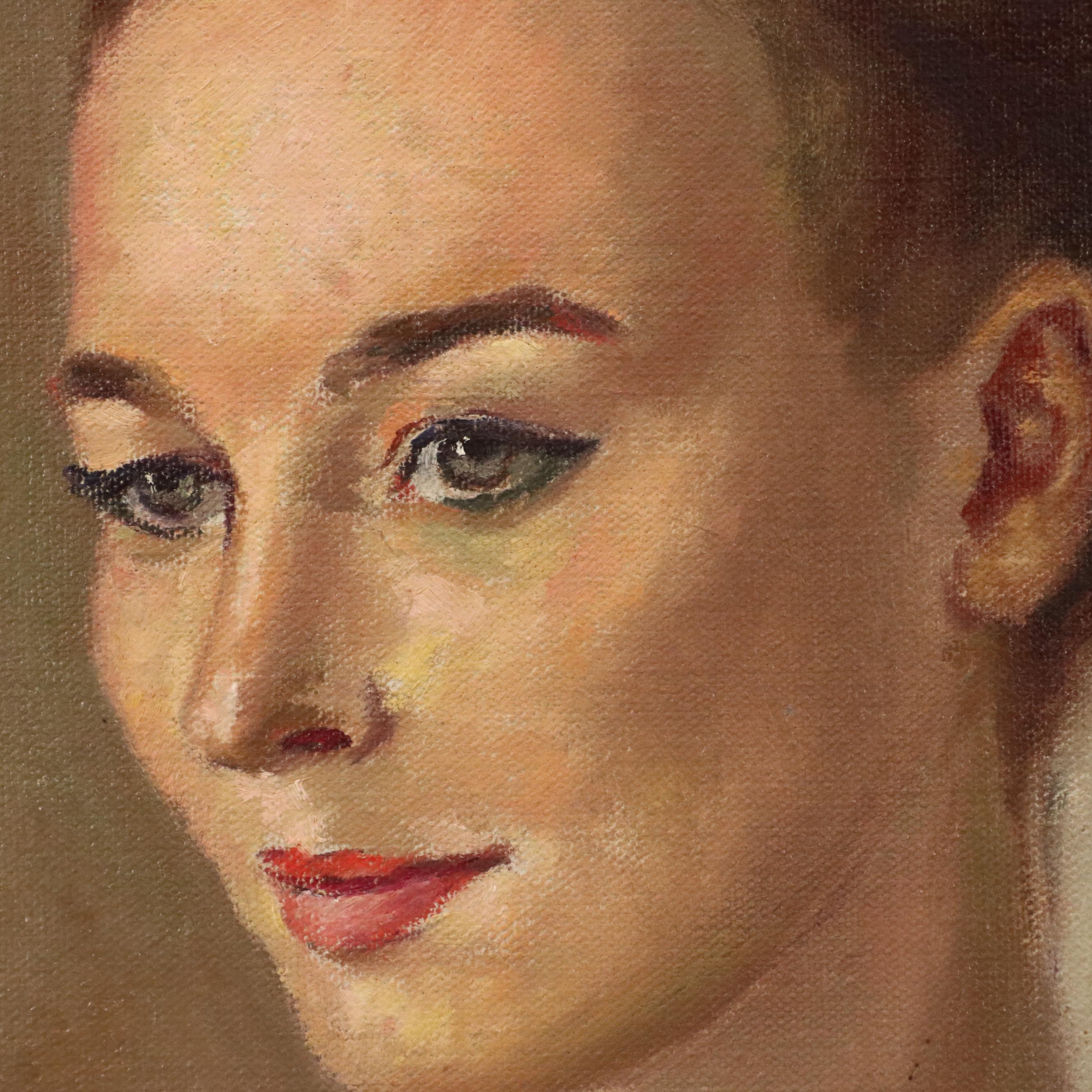 John Savage Female Nude Portrait Oil Painting, 1967