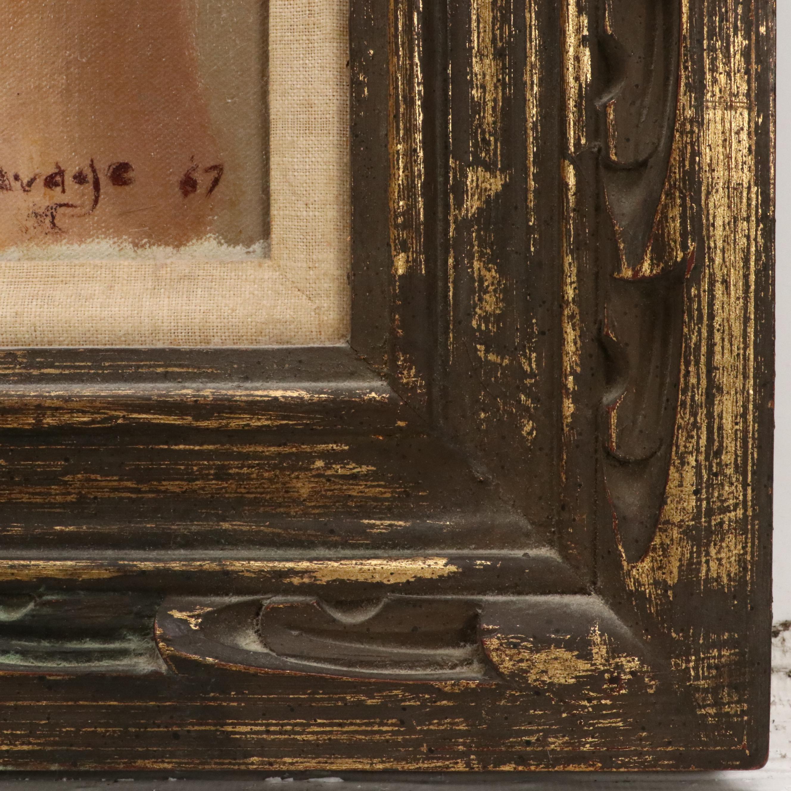 John Savage Female Nude Portrait Oil Painting, 1967