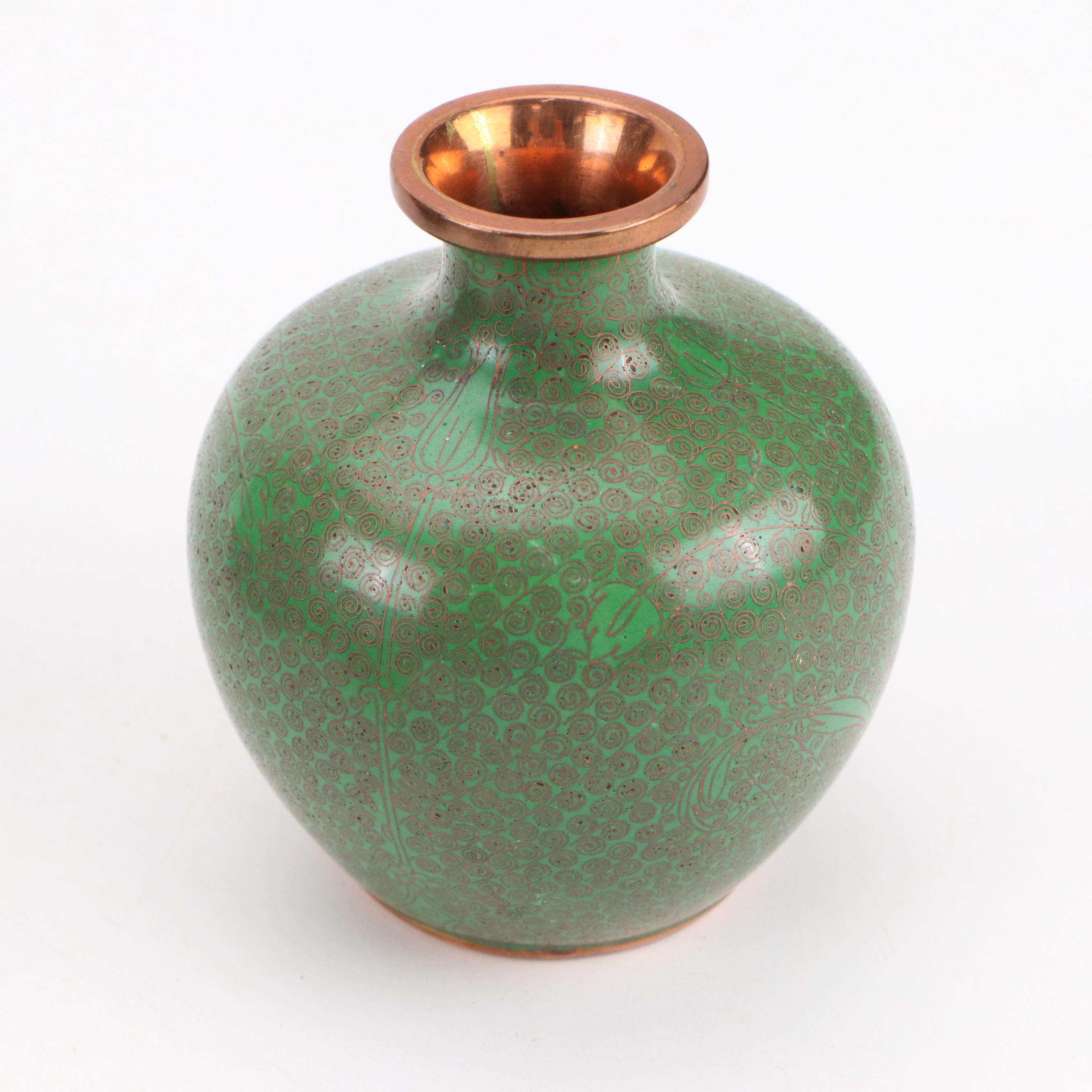 Chinese and Japanese Green Cloisonné Collection