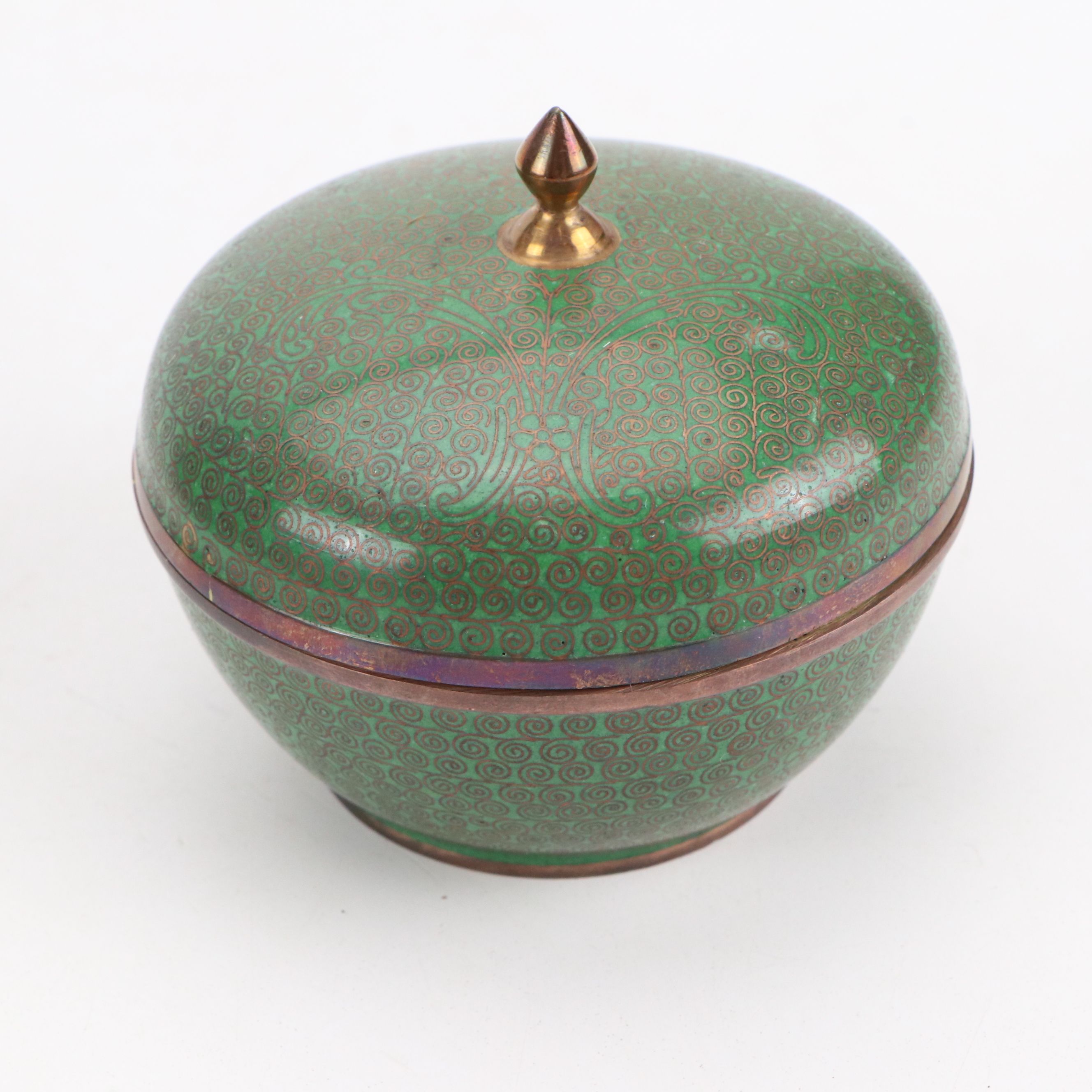 Chinese and Japanese Green Cloisonné Collection