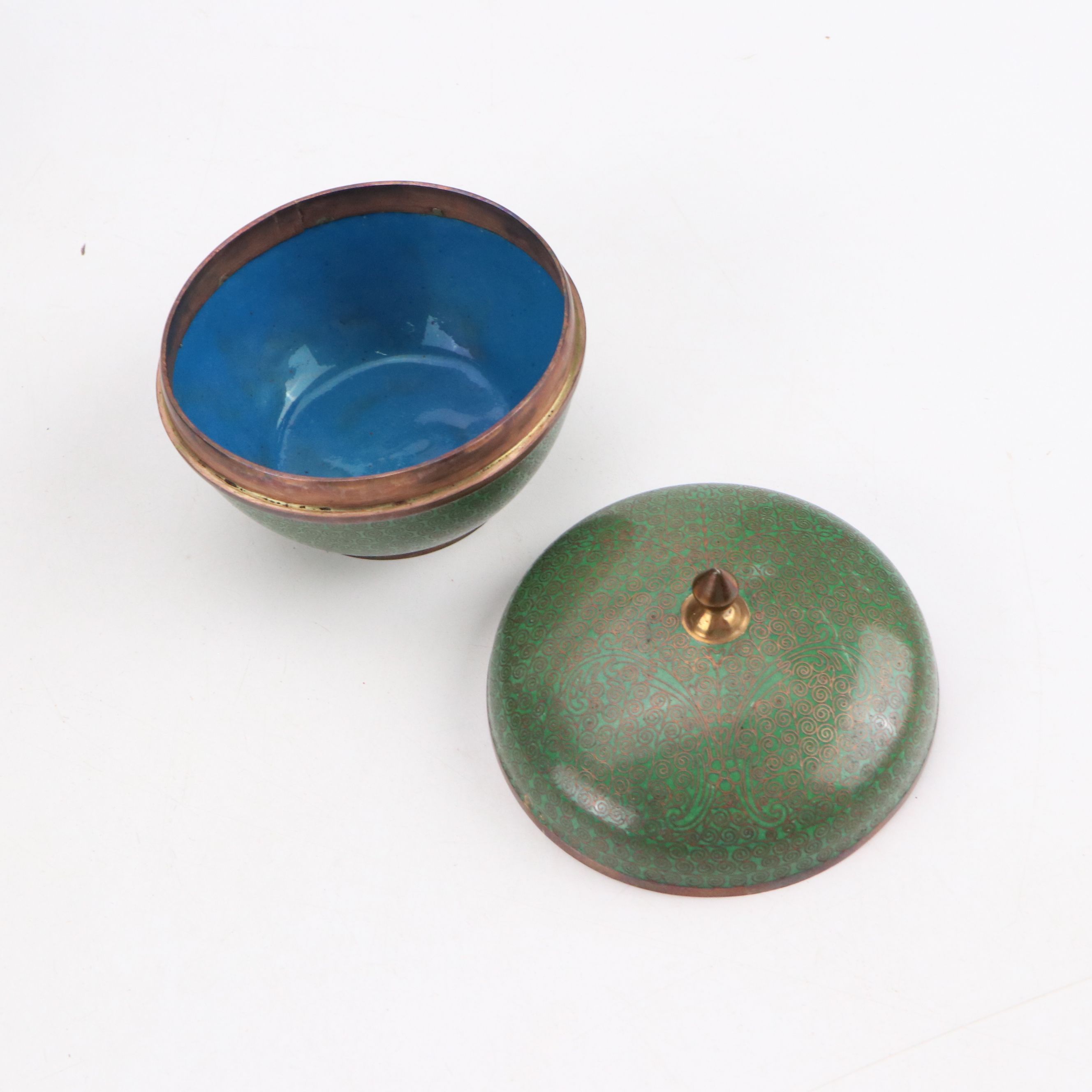 Chinese and Japanese Green Cloisonné Collection