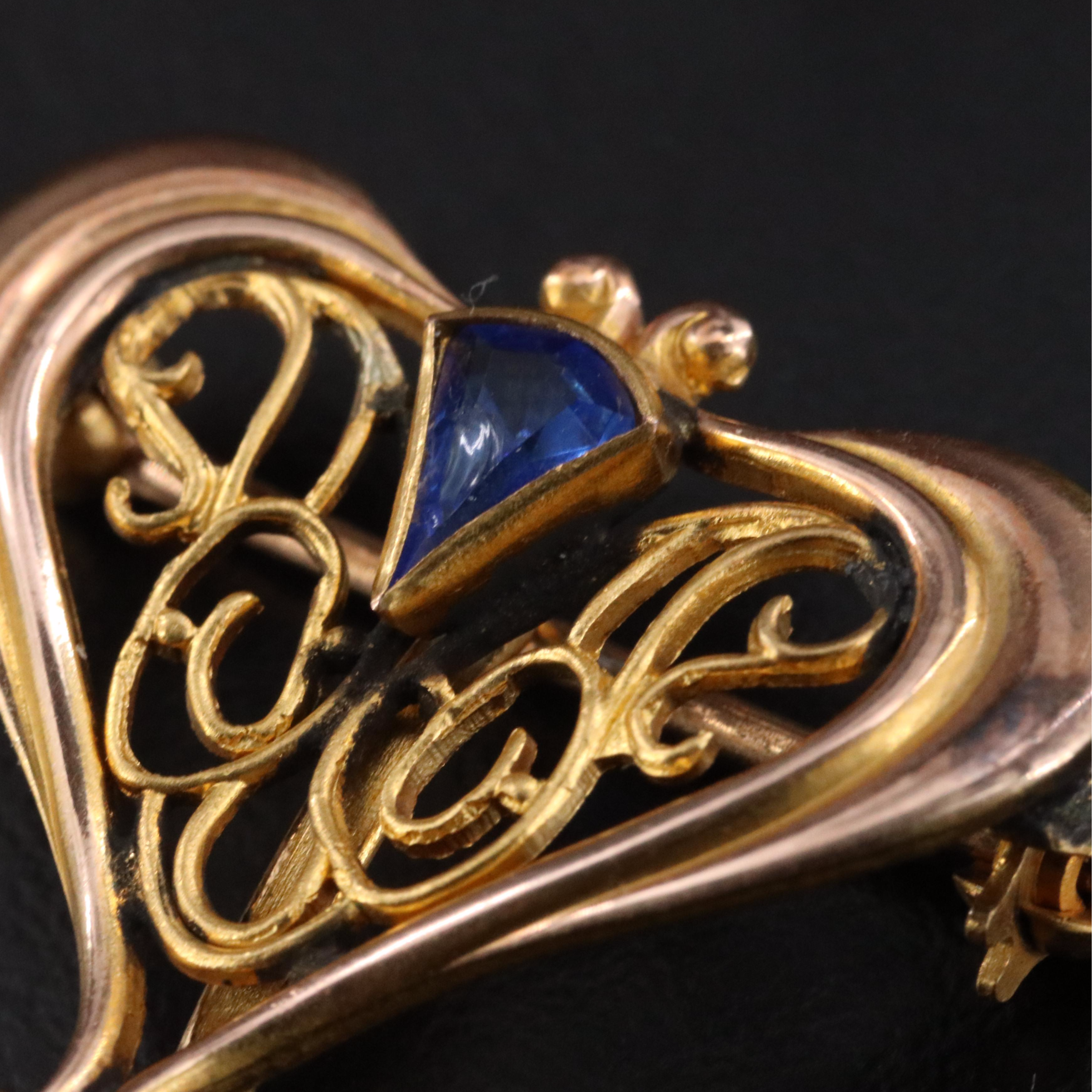 Plainville Stock Co. Heart Watch Pin