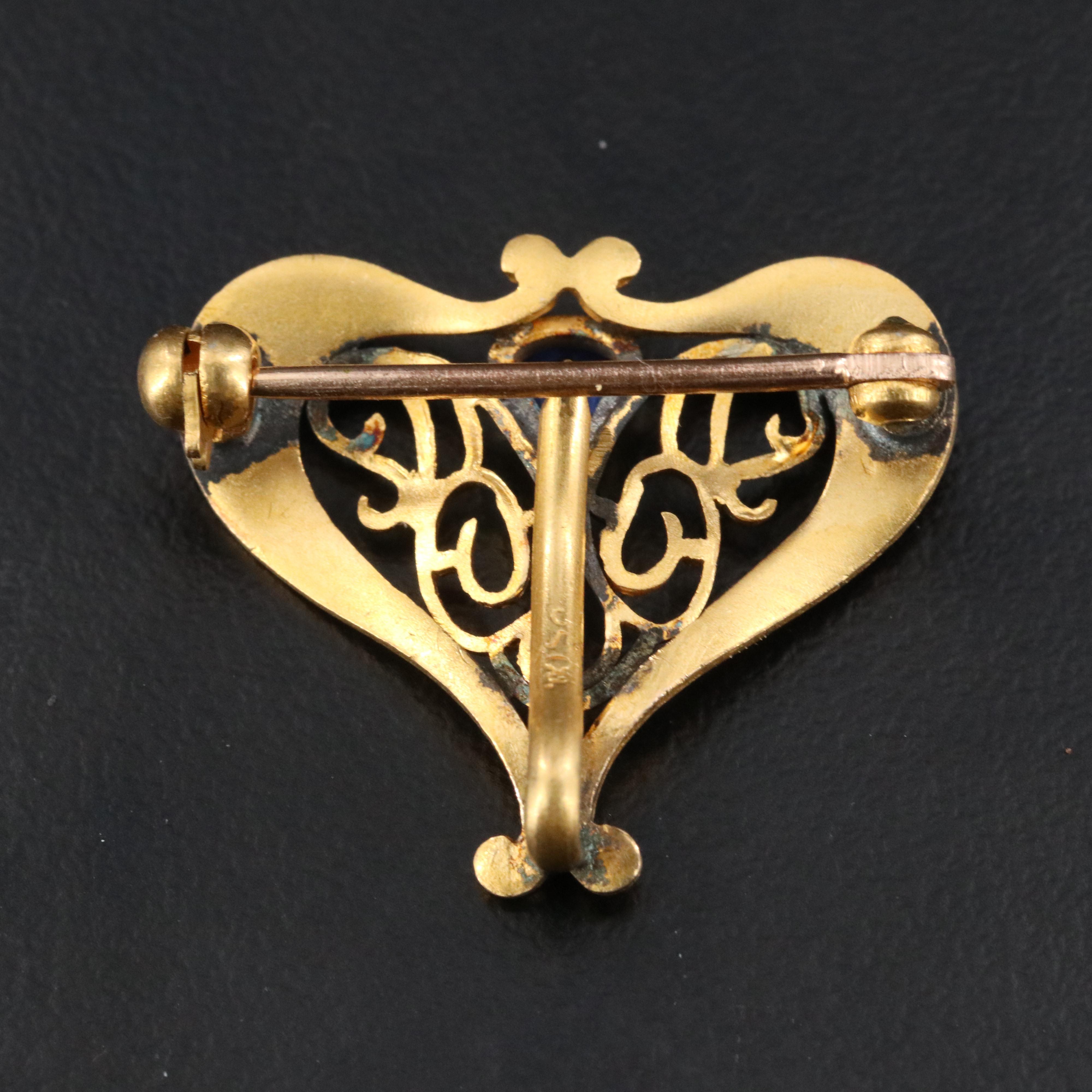 Plainville Stock Co. Heart Watch Pin
