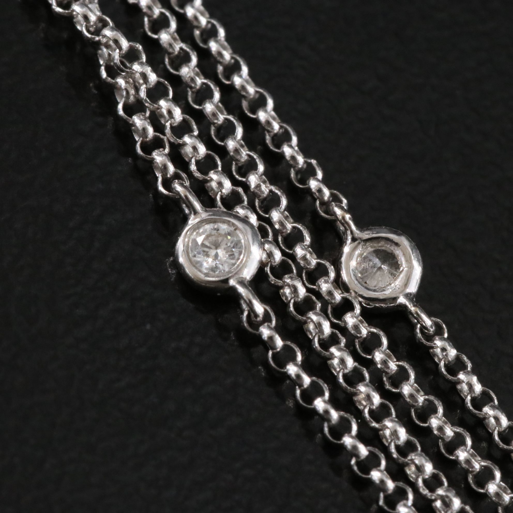 18K 0.44 CTW Diamond Station Necklace