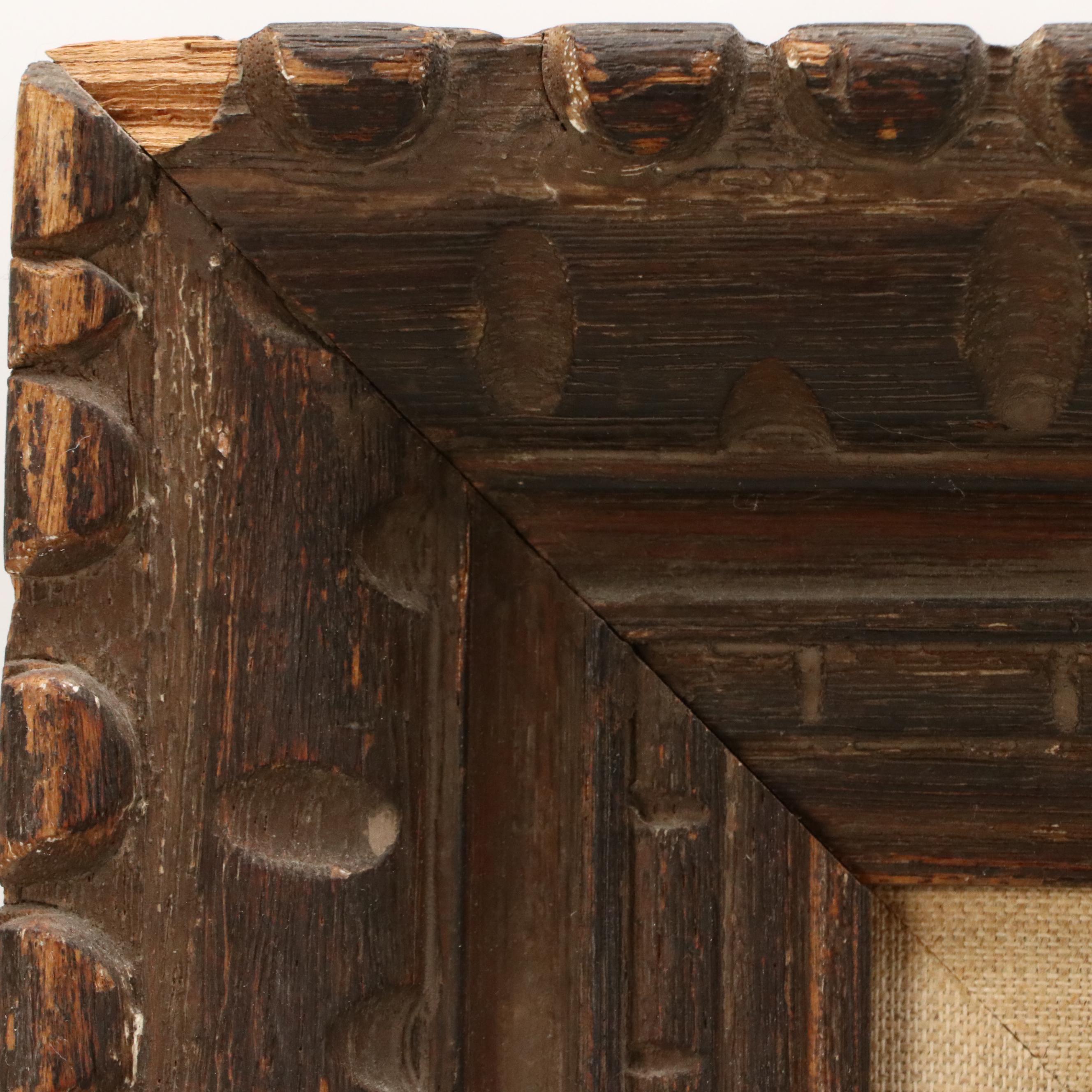 Impasto Kitchen Oil Painting, Mid-Late 20th Century