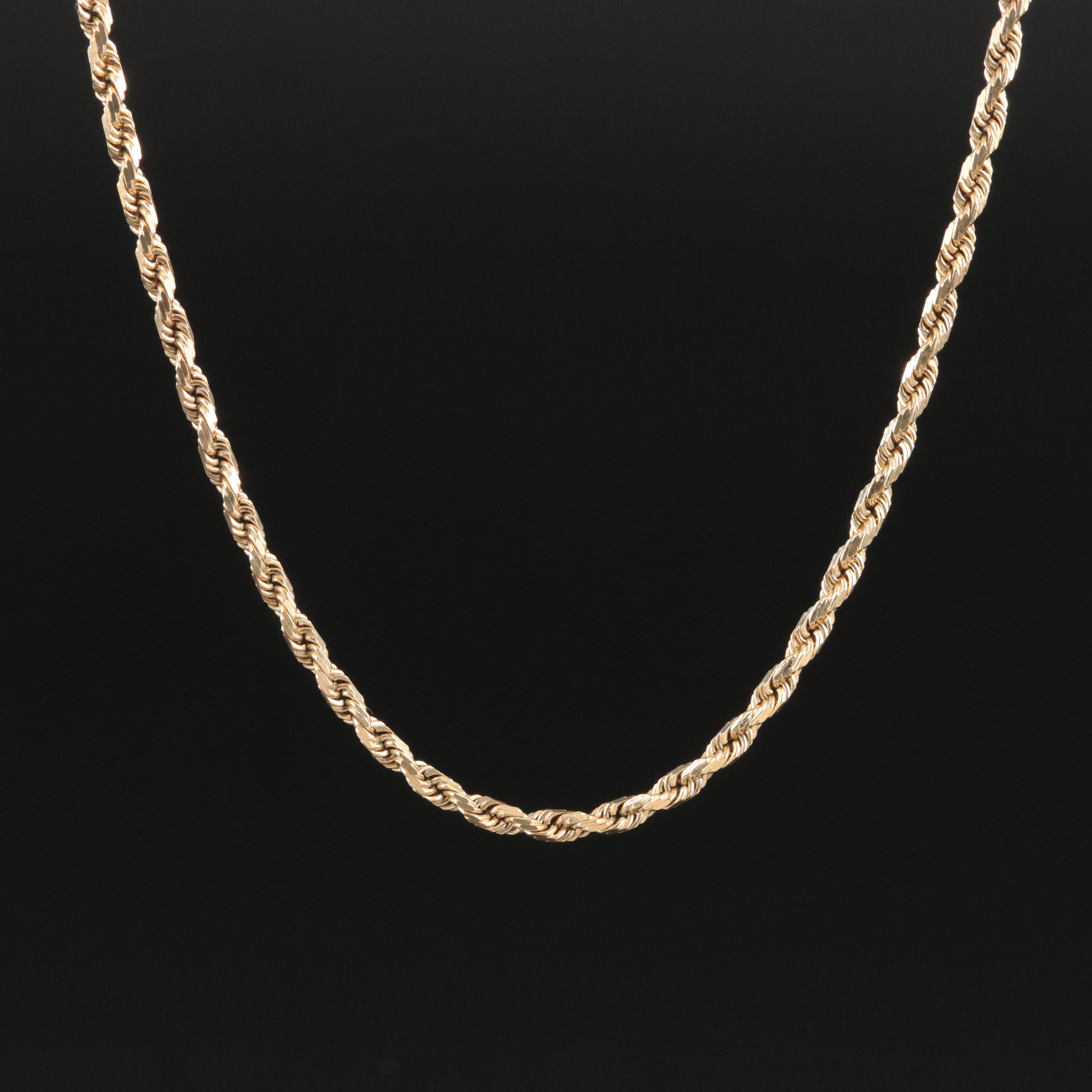 UnoAErre 14K Braided Rope Chain Necklace