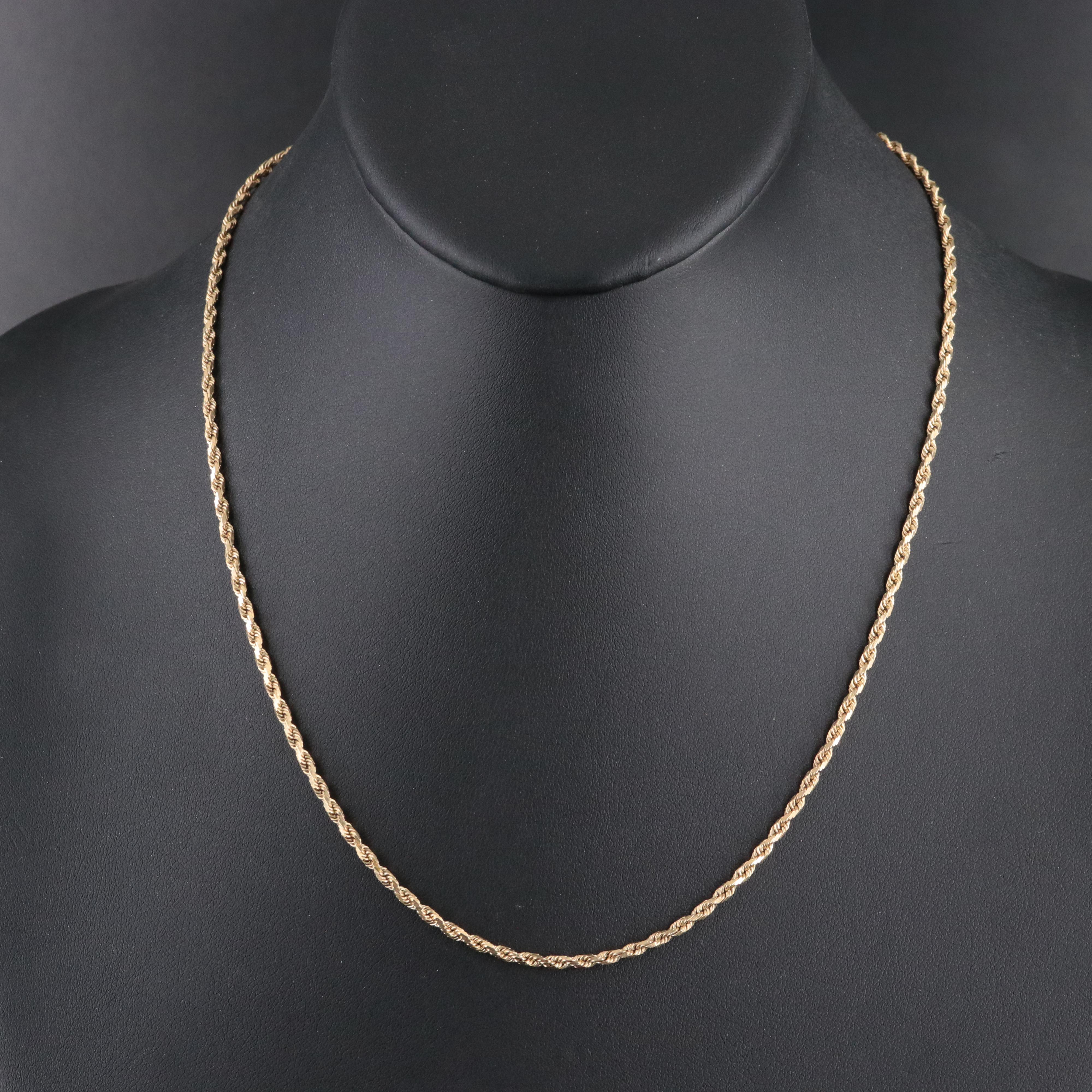 UnoAErre 14K Braided Rope Chain Necklace