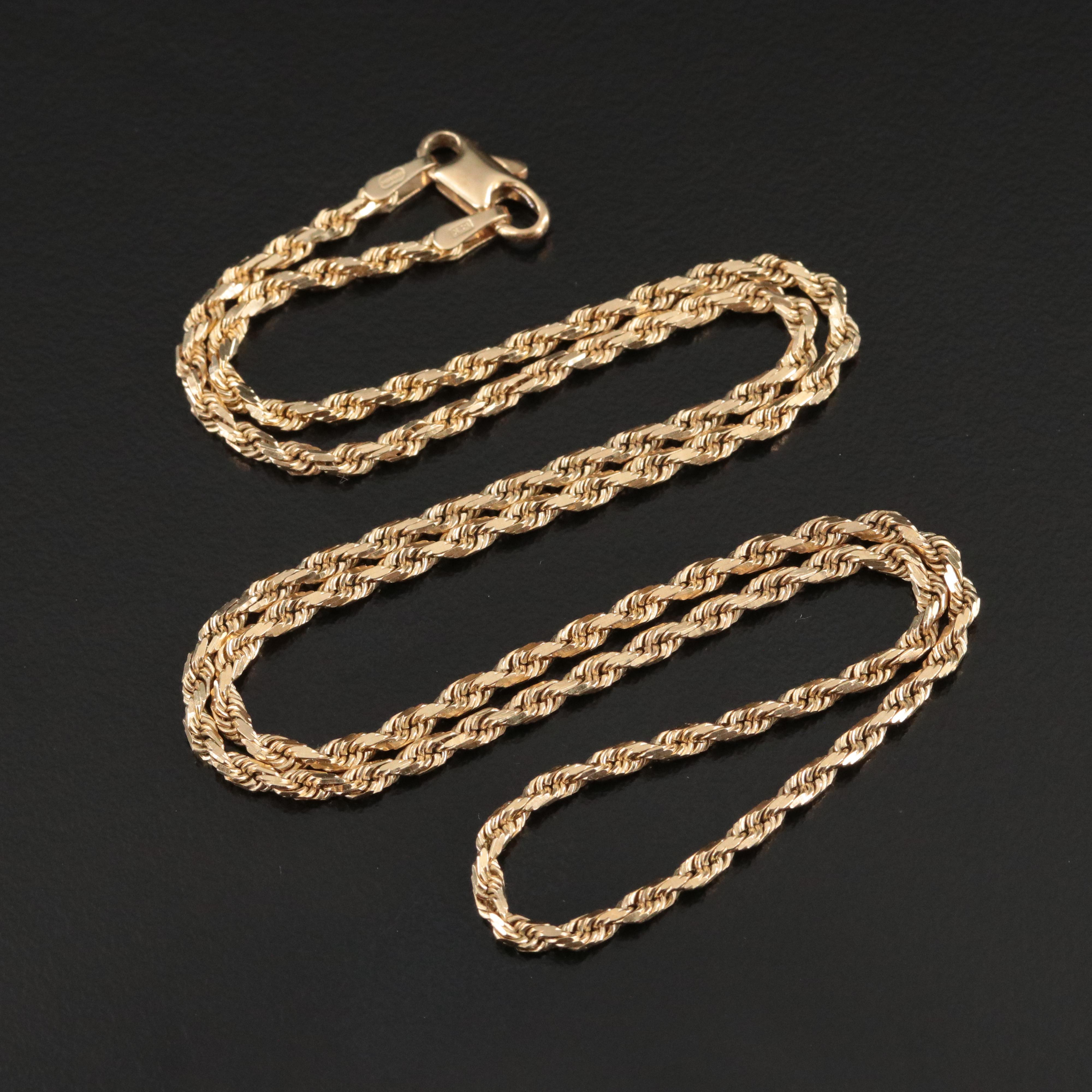 UnoAErre 14K Braided Rope Chain Necklace