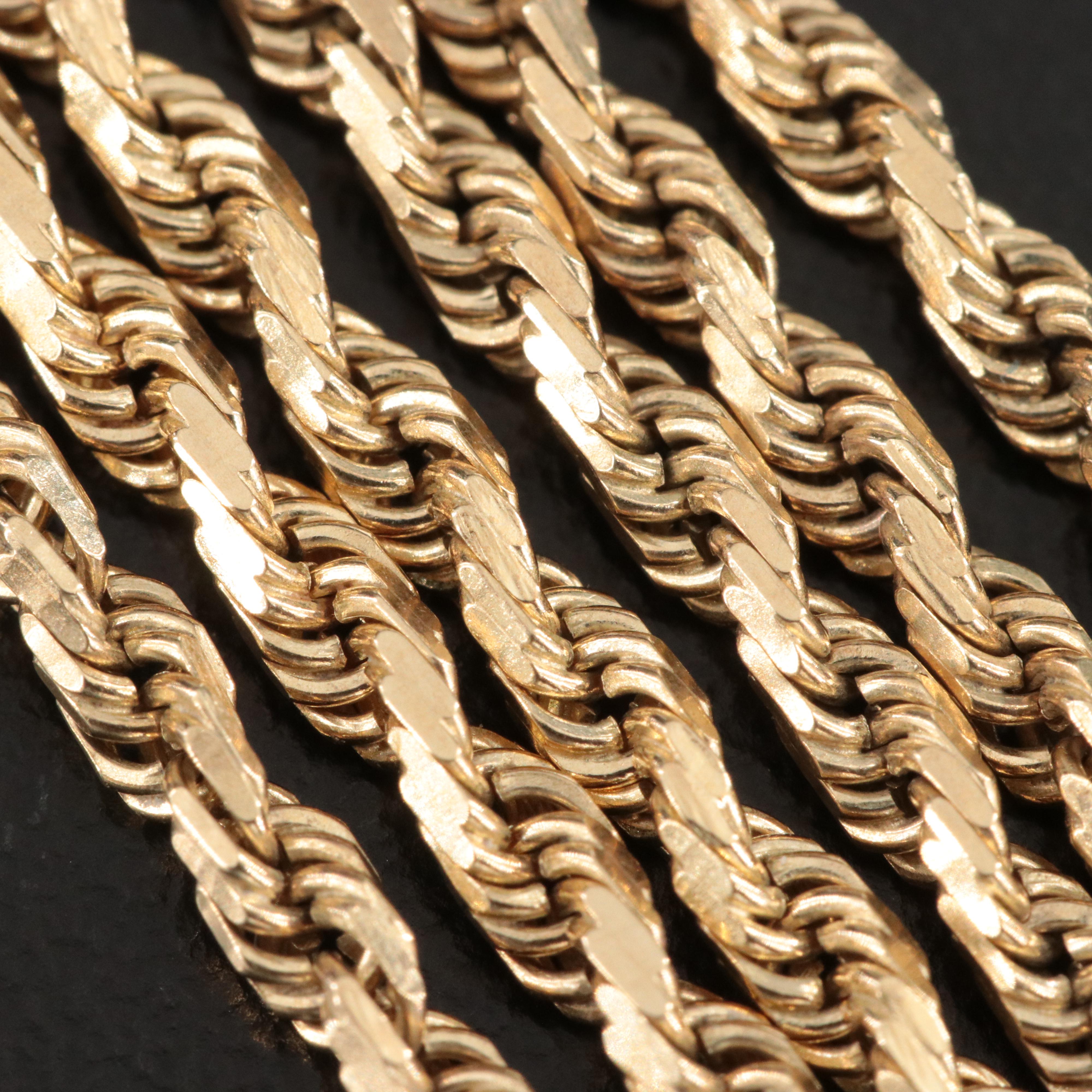 UnoAErre 14K Braided Rope Chain Necklace