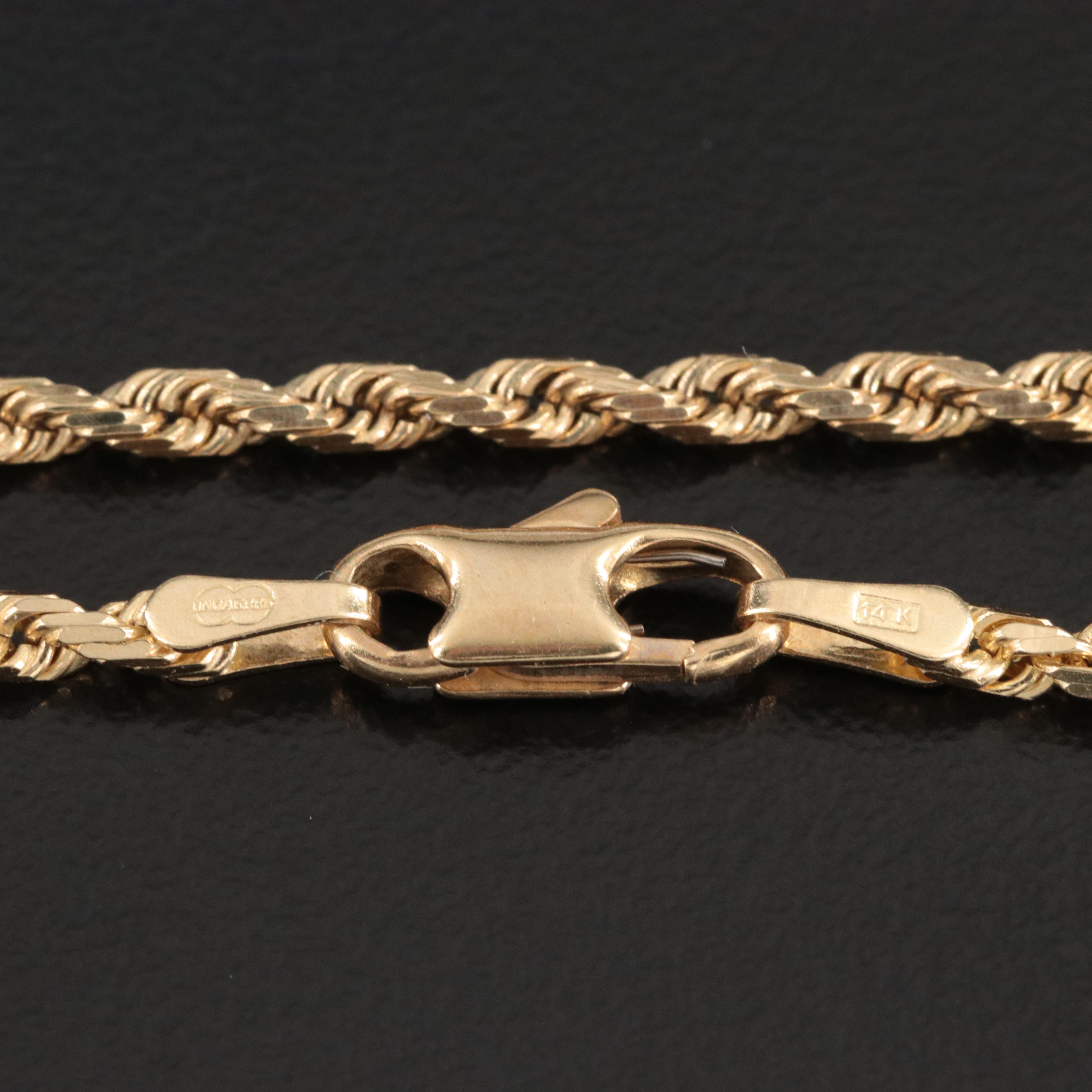 UnoAErre 14K Braided Rope Chain Necklace