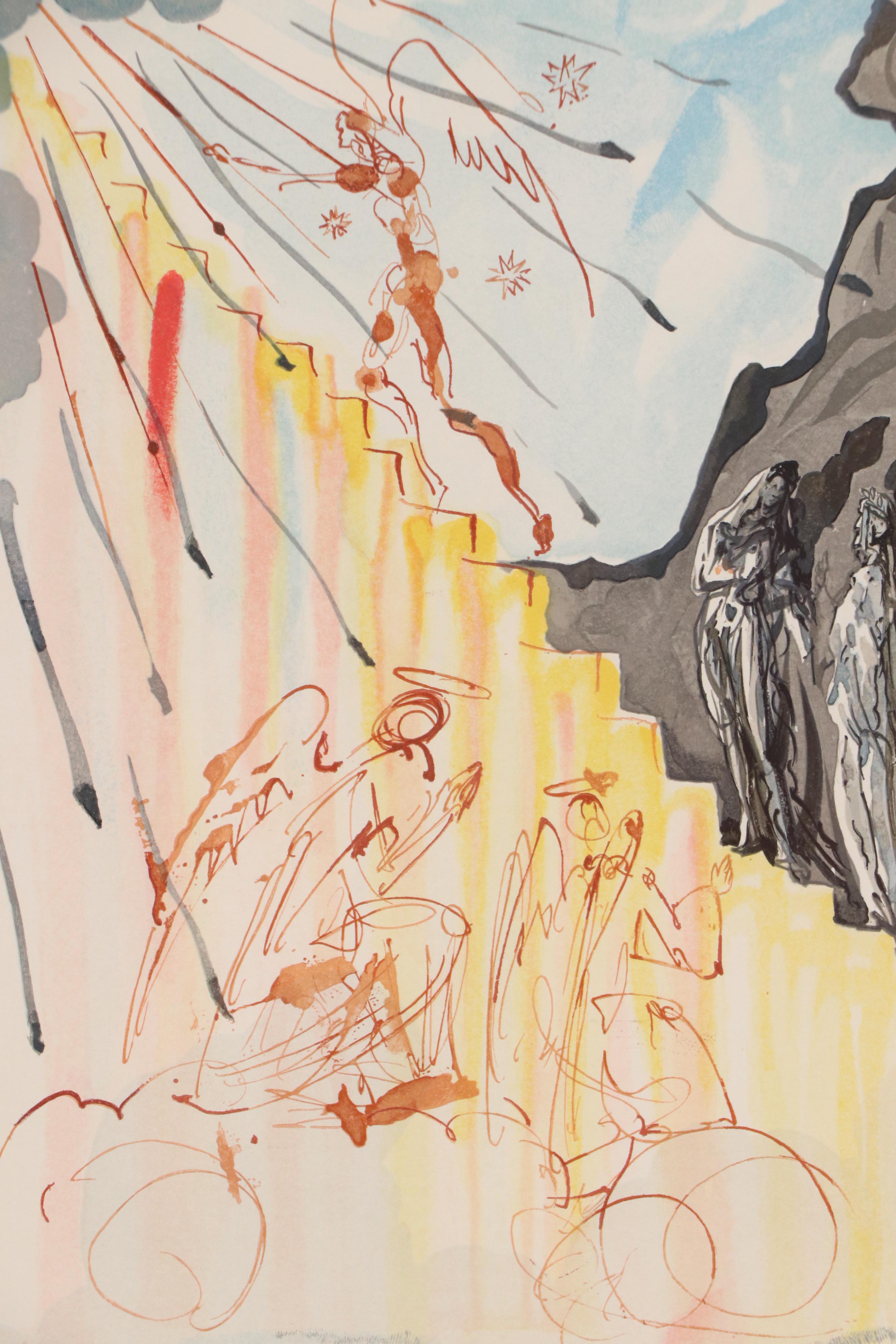 Salvador Dalí Wood Engraving "L'Échelle Mystique," 1960–64