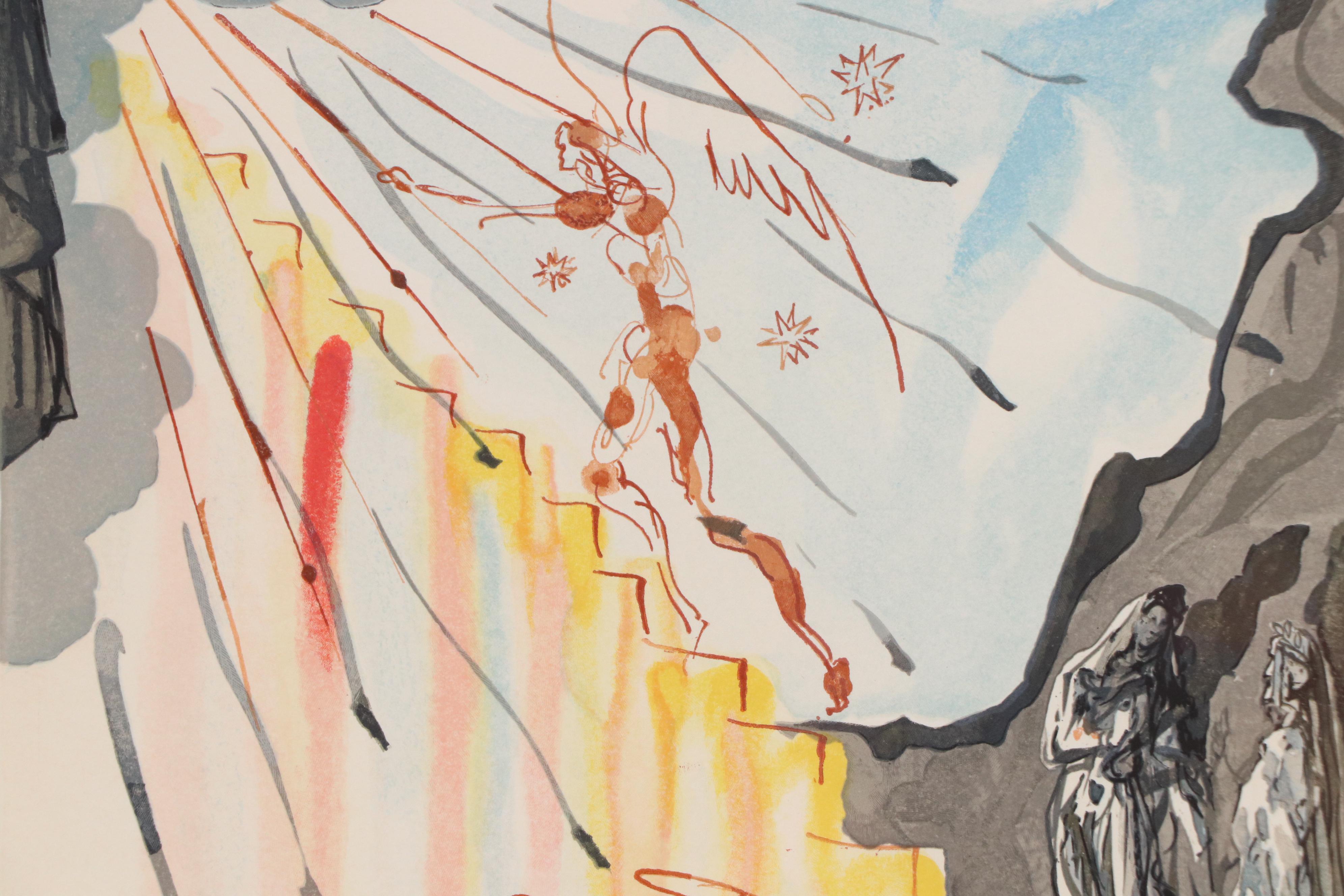 Salvador Dalí Wood Engraving "L'Échelle Mystique," 1960–64