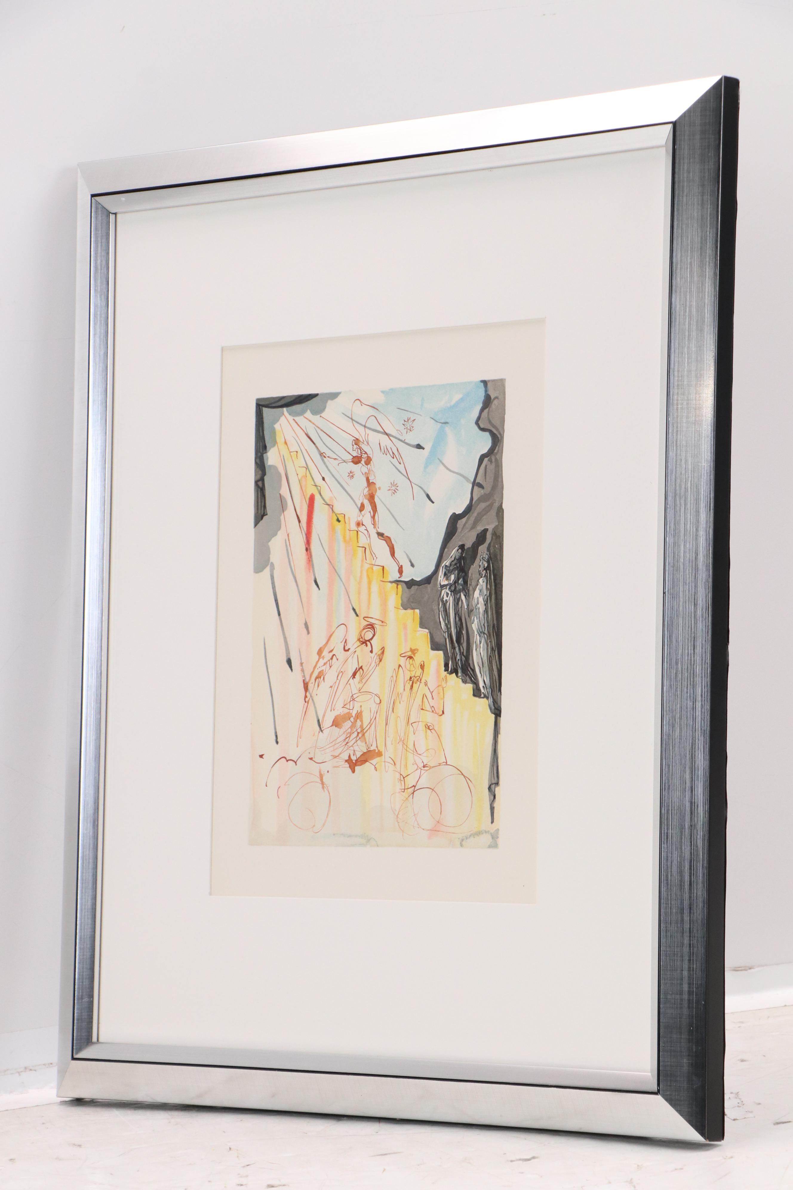 Salvador Dalí Wood Engraving "L'Échelle Mystique," 1960–64